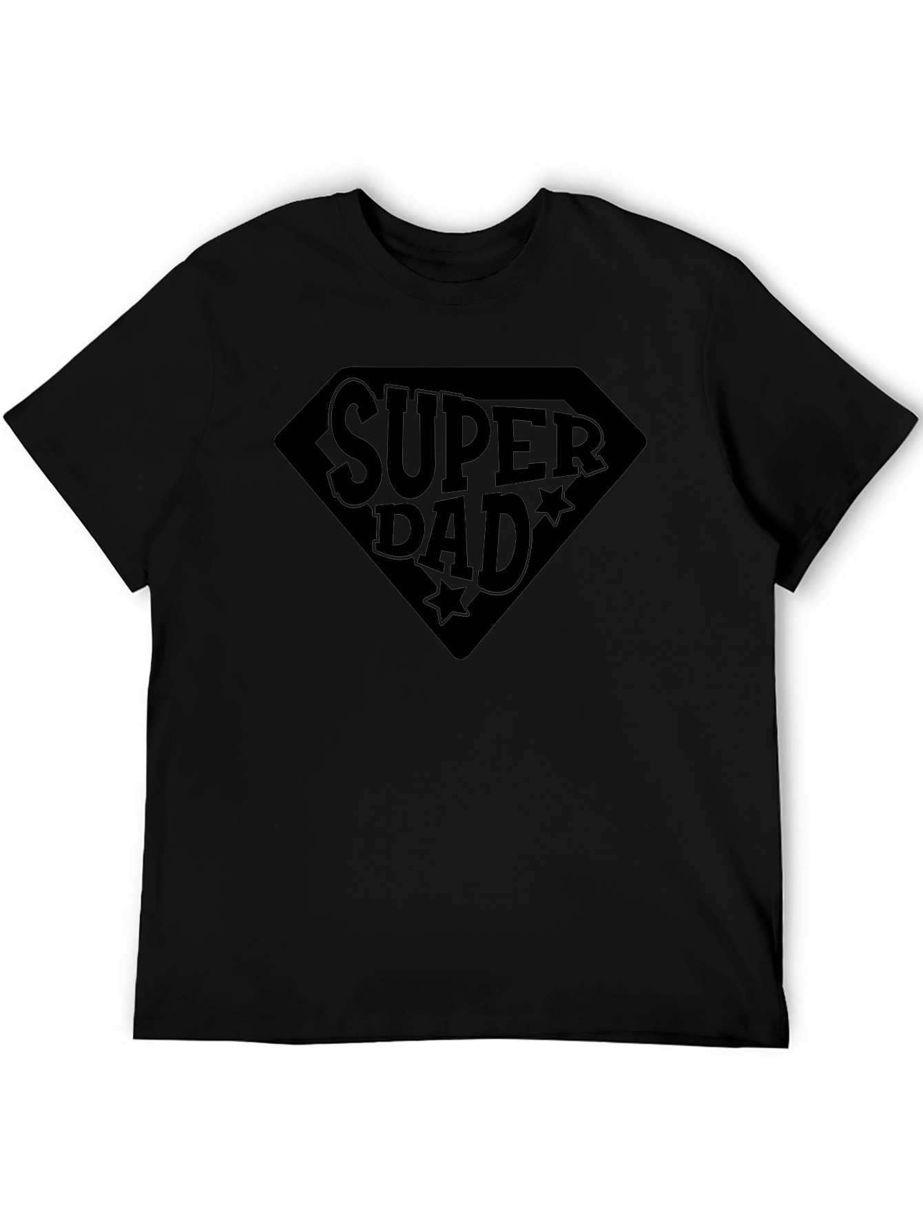 Super Dad Black Graphic T-Shirt