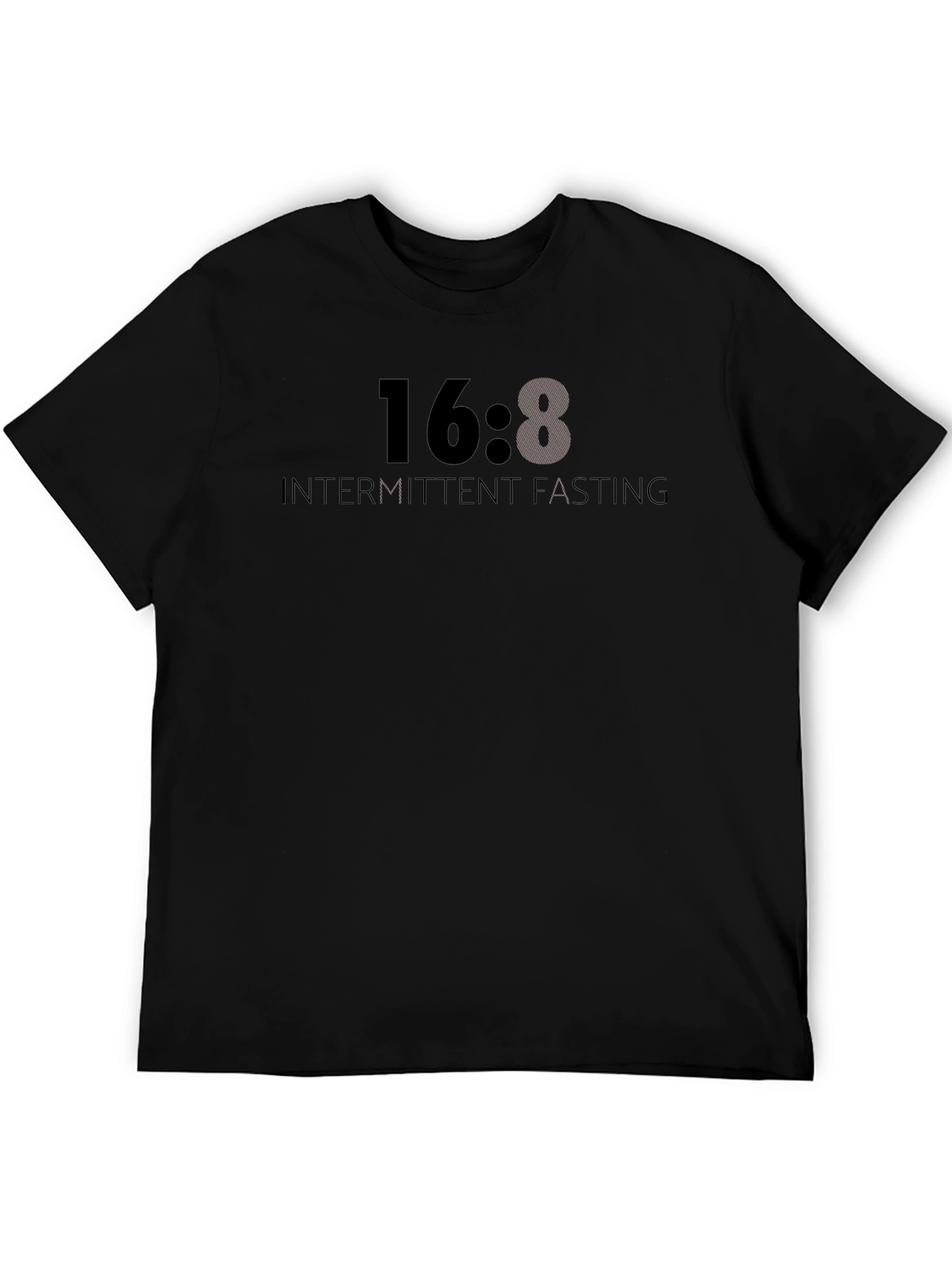 16:8 Intermittent Fasting T-Shirt - Black