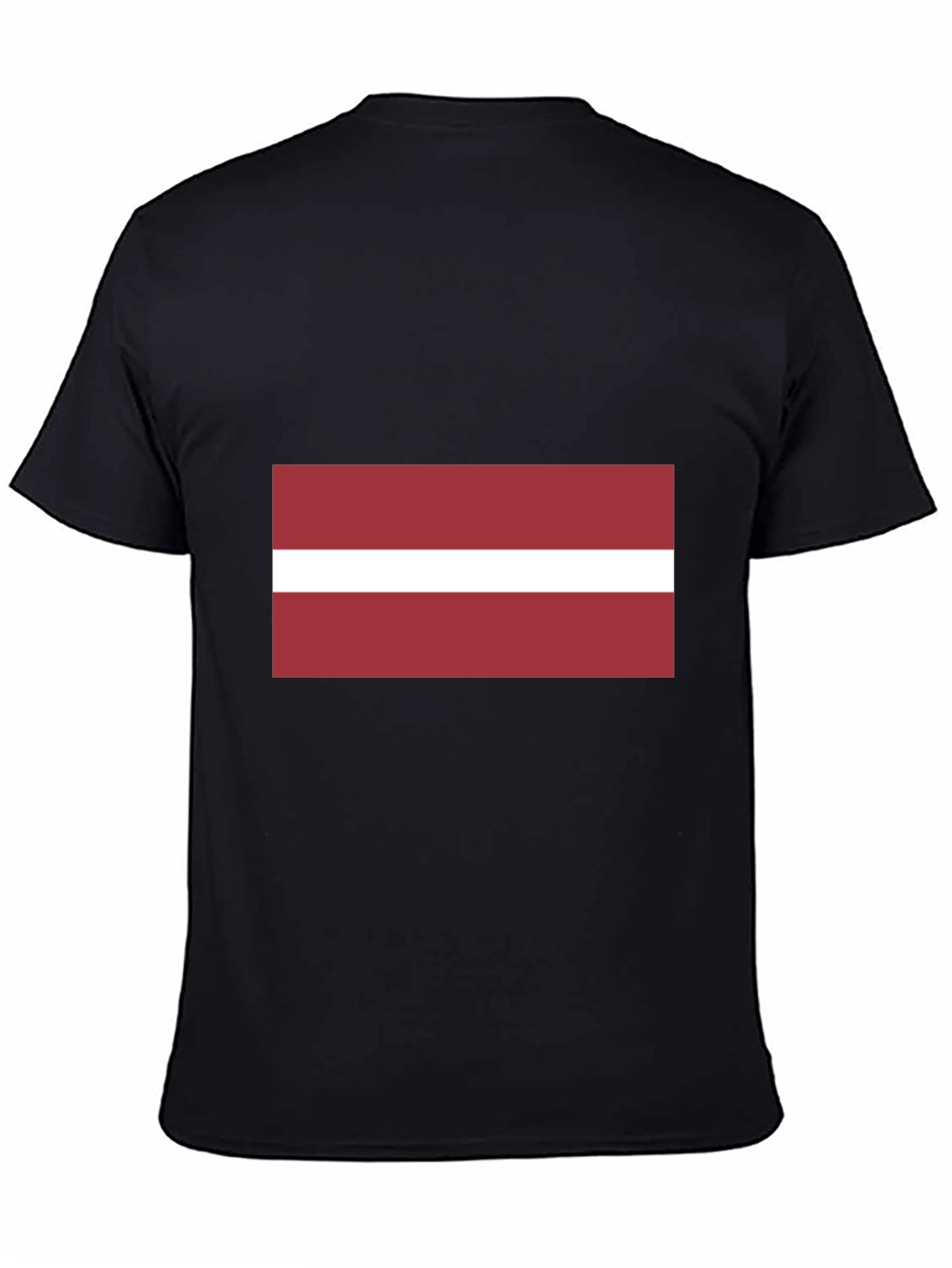 Latvia Flag Black T-Shirt