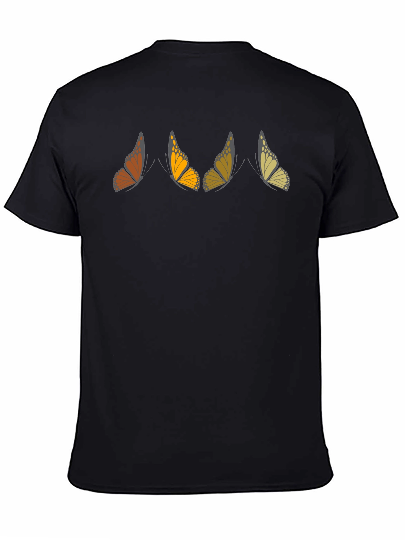 Butterfly Gradient Black T-Shirt