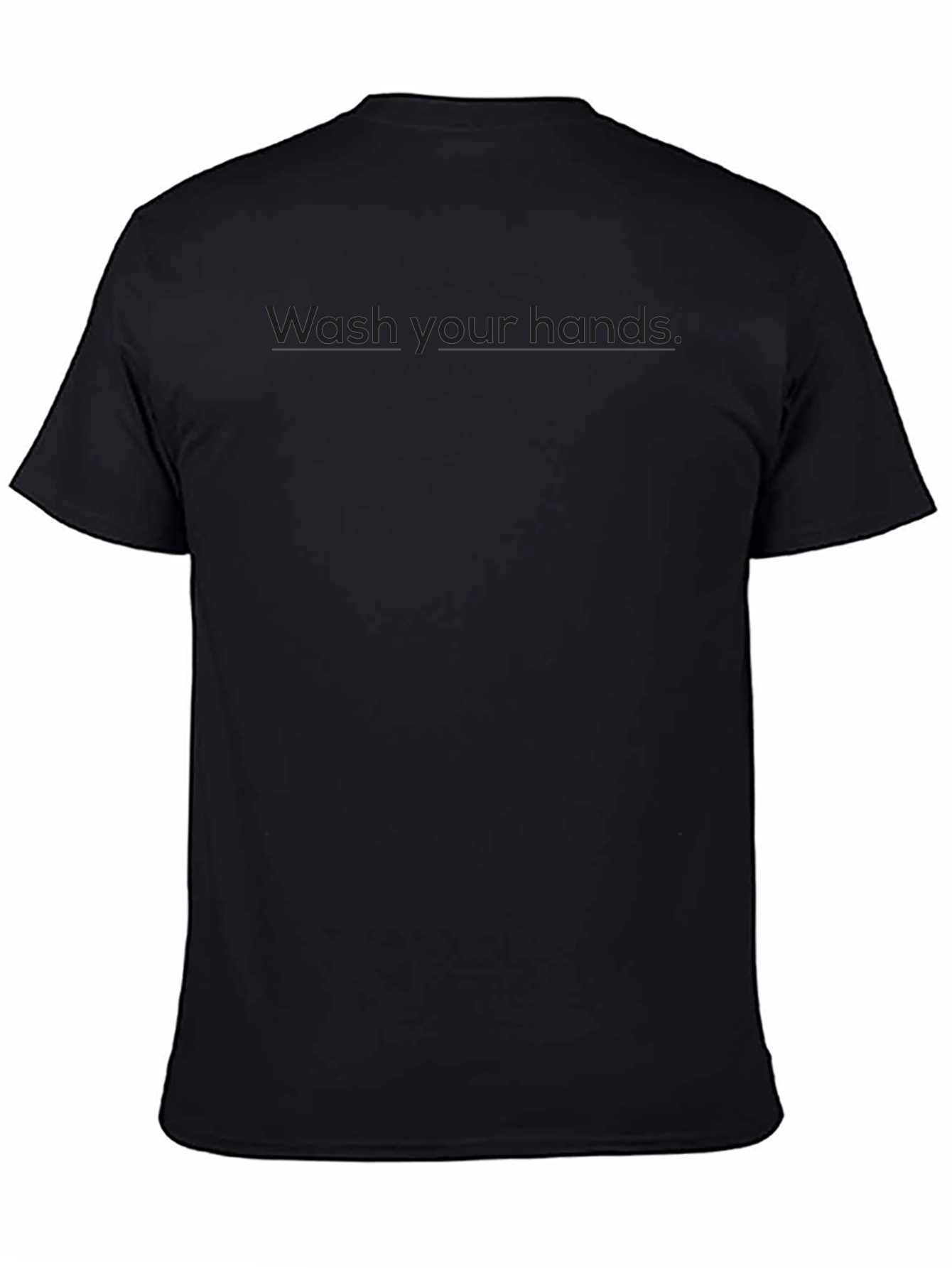 Wash Your Hands Graphic Black Tee Shirt