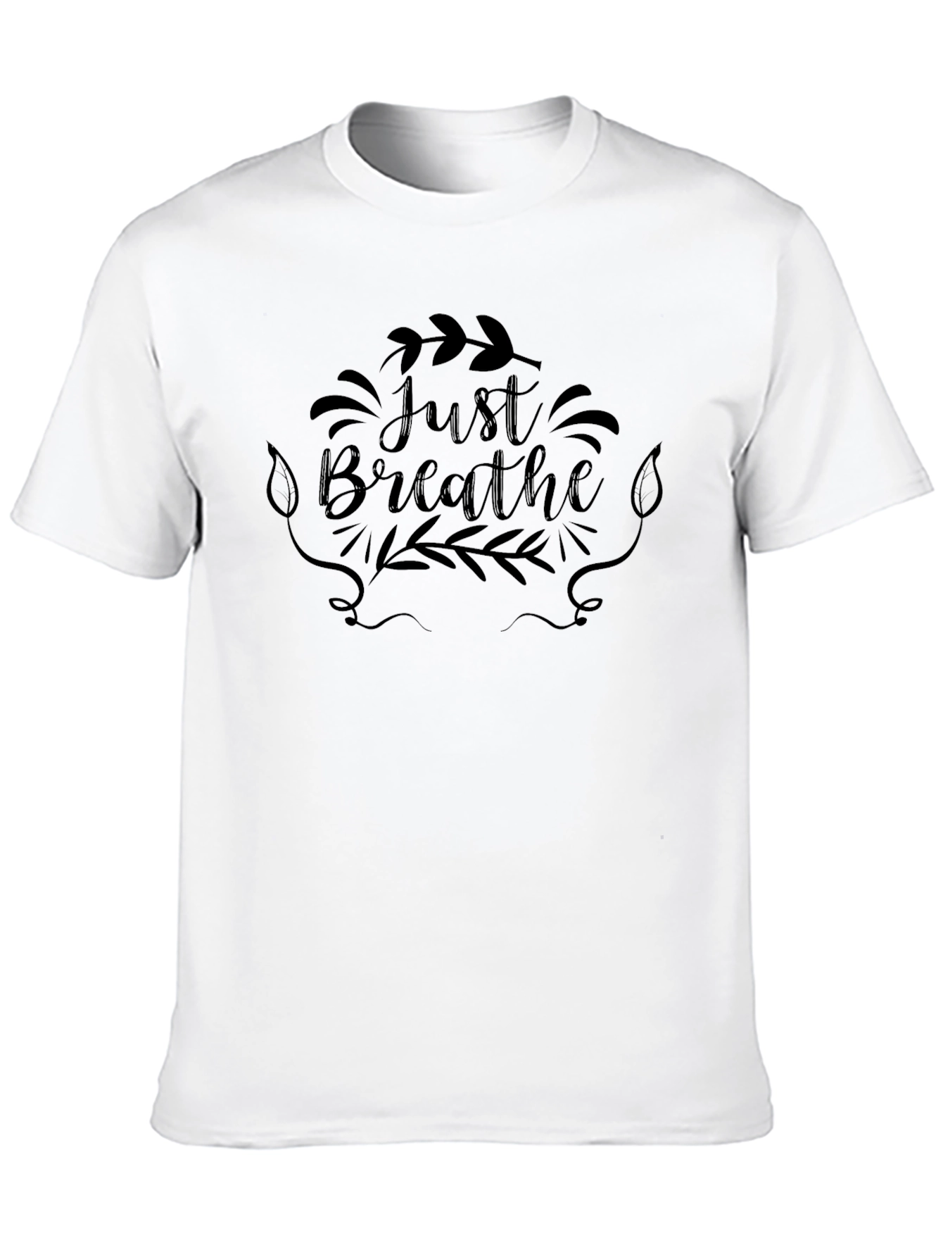 Just Breathe Black Graphic Tee