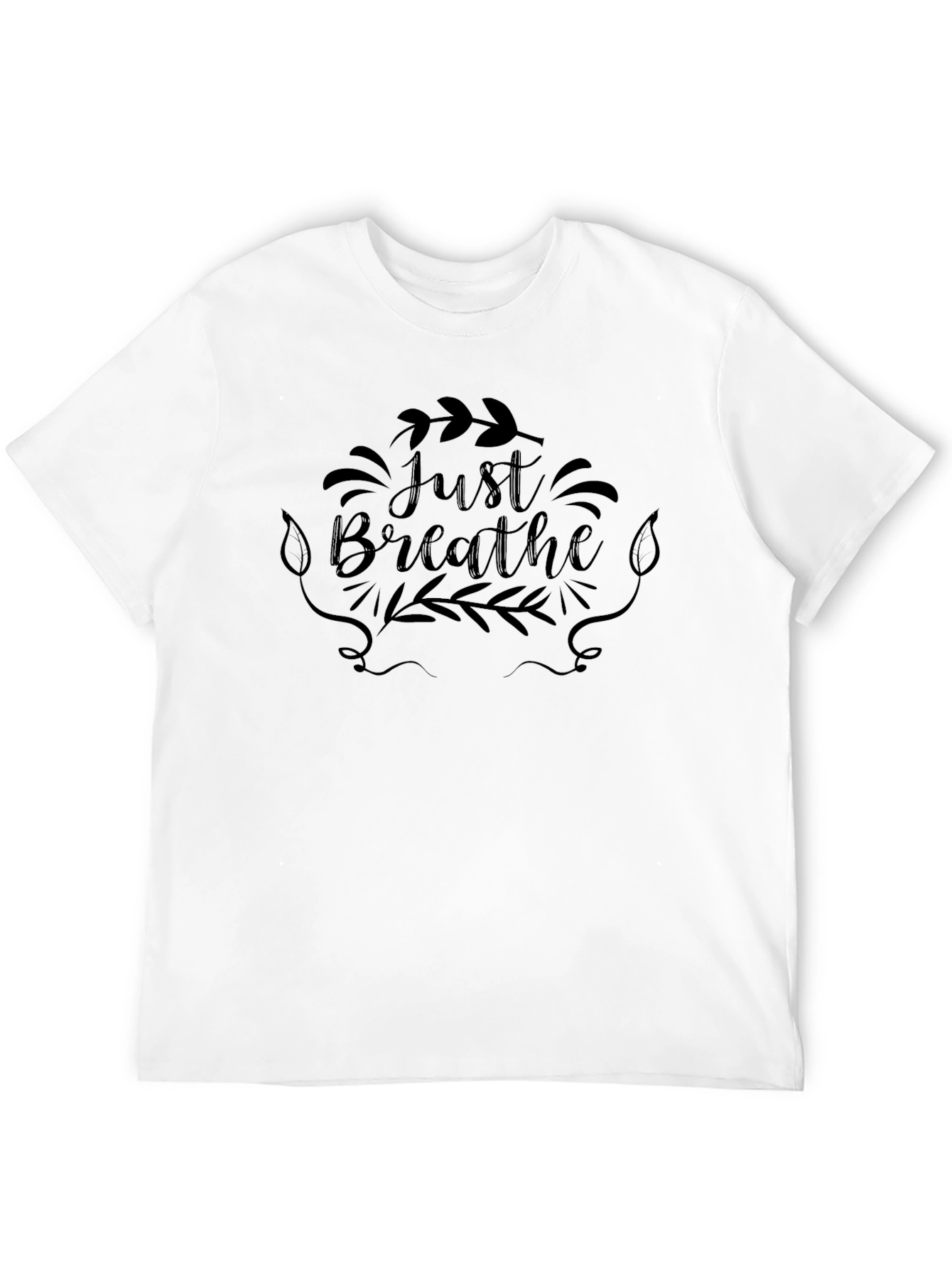 Just Breathe Black Graphic Tee