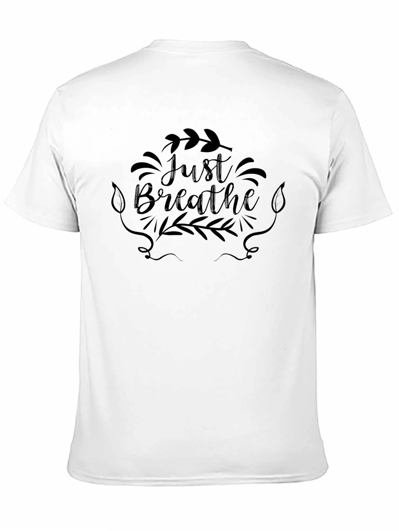 Just Breathe Black Graphic Tee