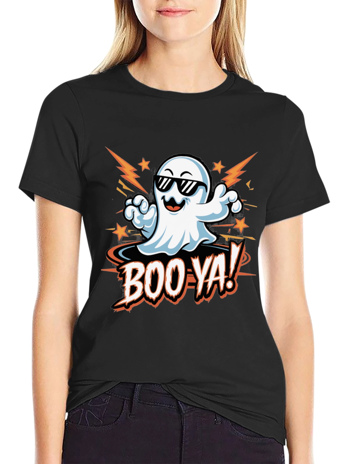 Boo Ya! Ghost Halloween Graphic Tee