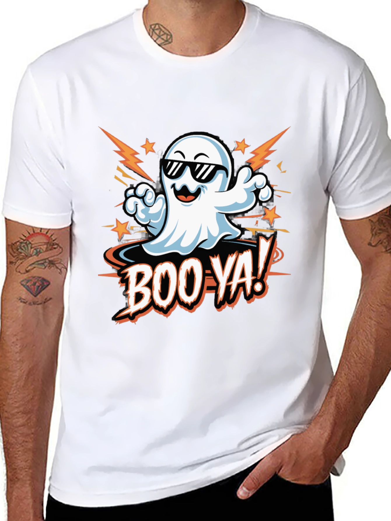 Boo Ya! Ghost Halloween Graphic Tee
