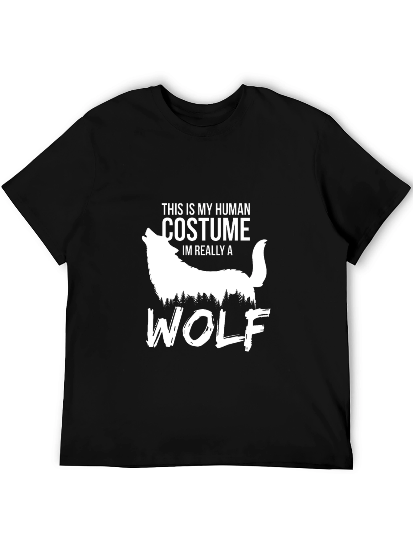 Human Costume Wolf T-Shirt - Funny Werewolf Tee
