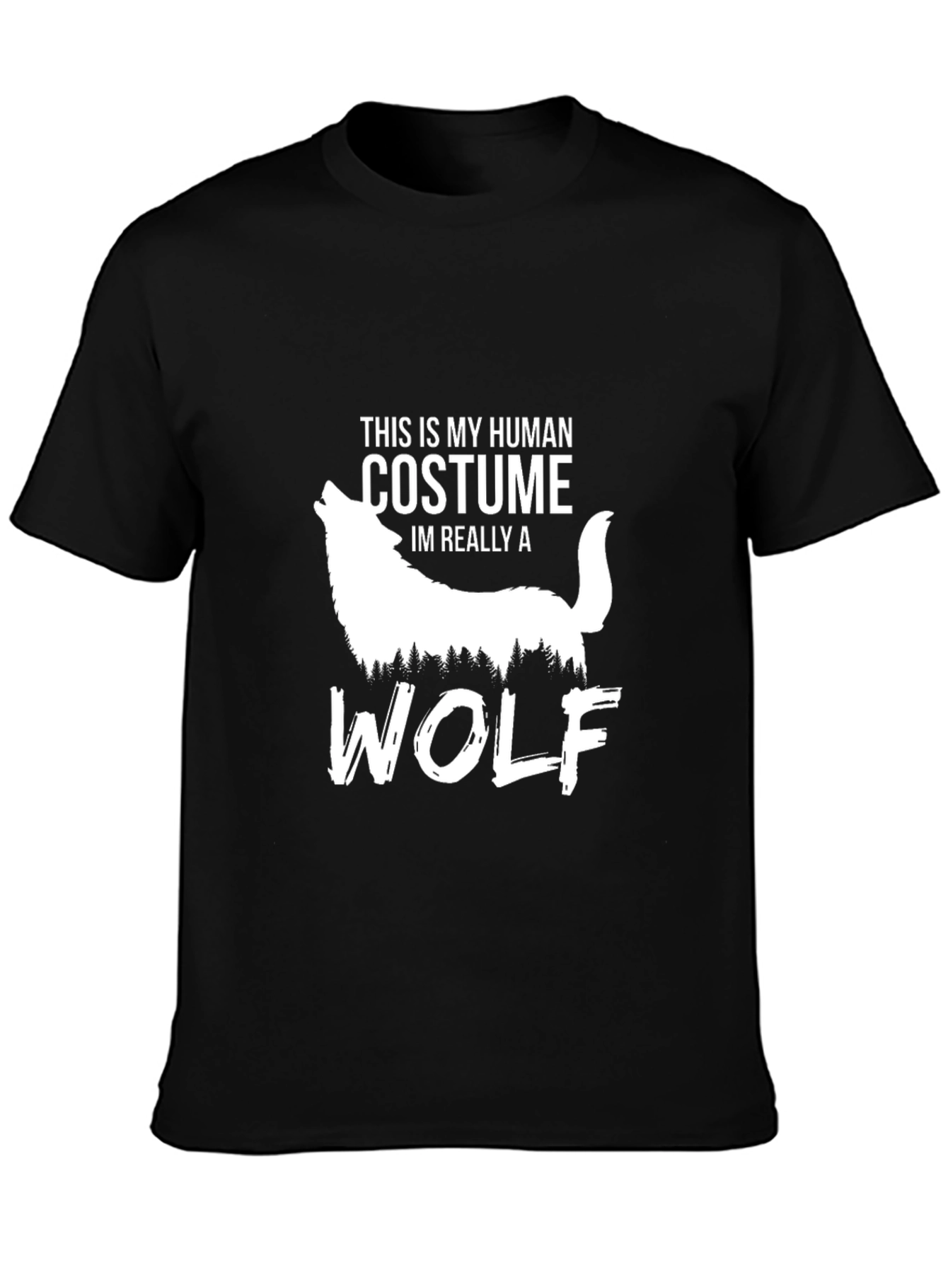 Human Costume Wolf T-Shirt - Funny Werewolf Tee