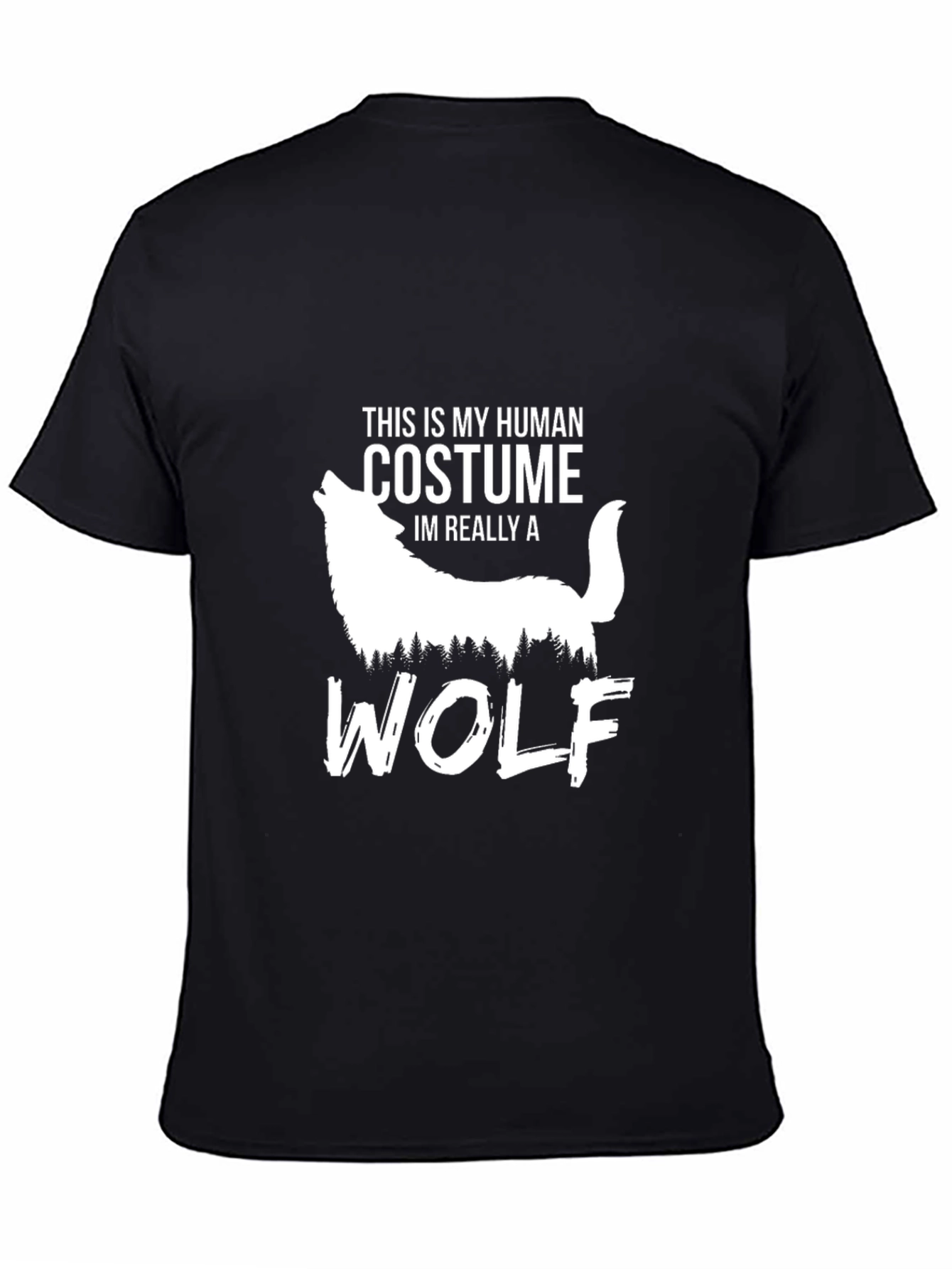 Human Costume Wolf T-Shirt - Funny Werewolf Tee