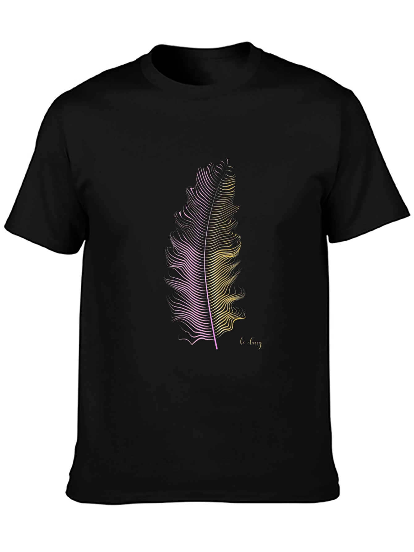 Feather Graphic Print T-Shirt