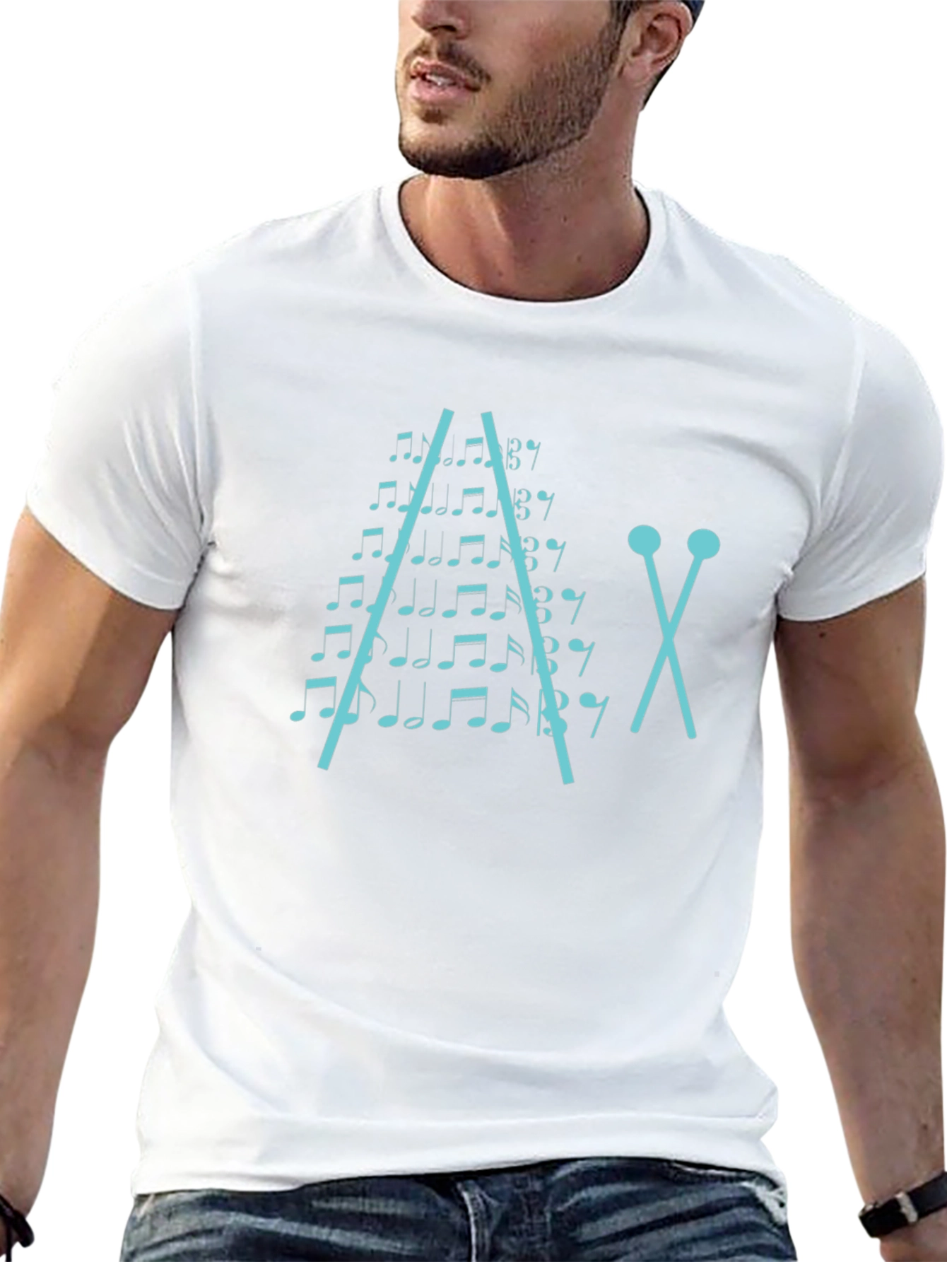 Musical Notes Xylophone Graphic T-Shirt