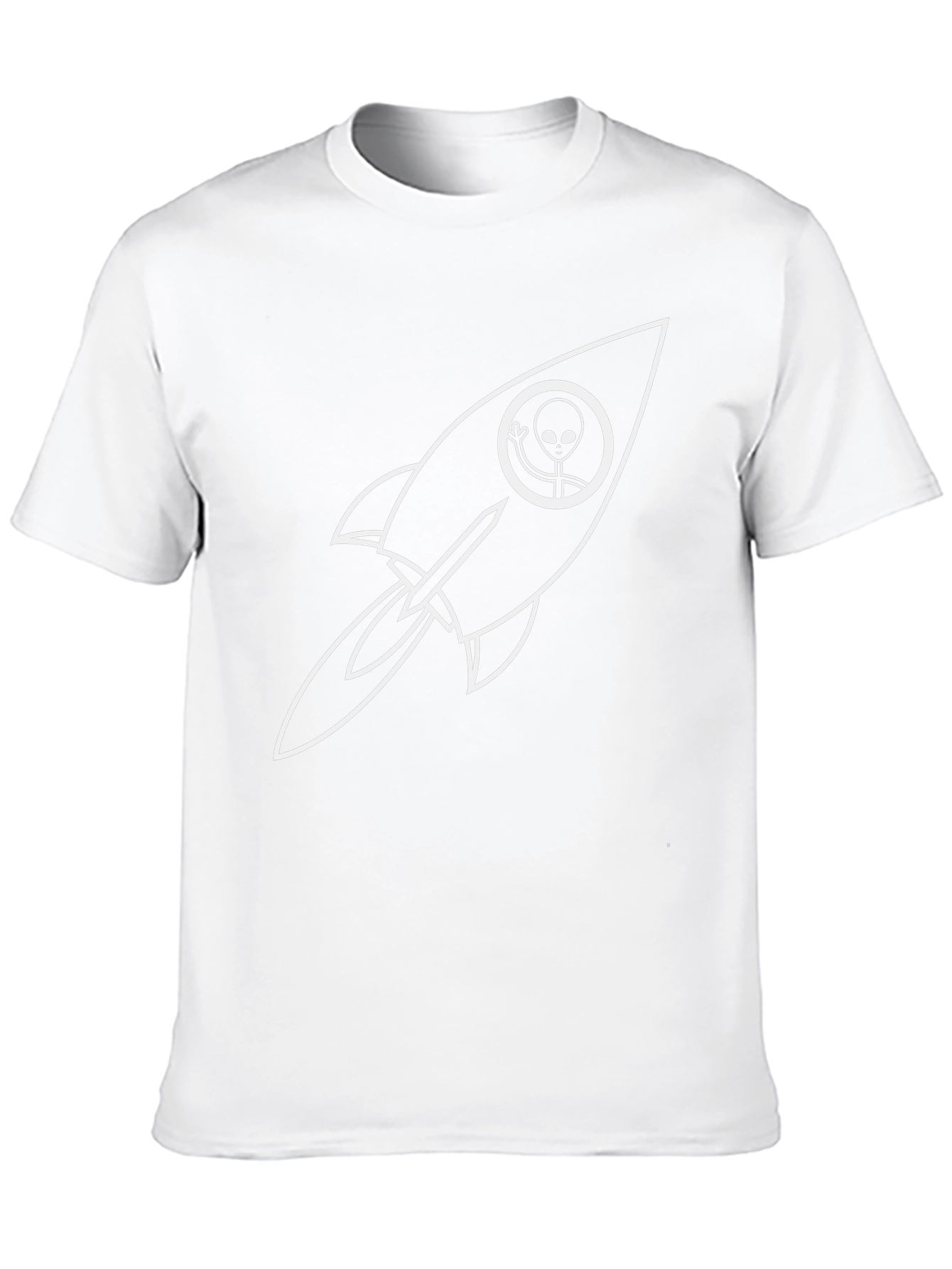 Alien Rocket Black T-Shirt