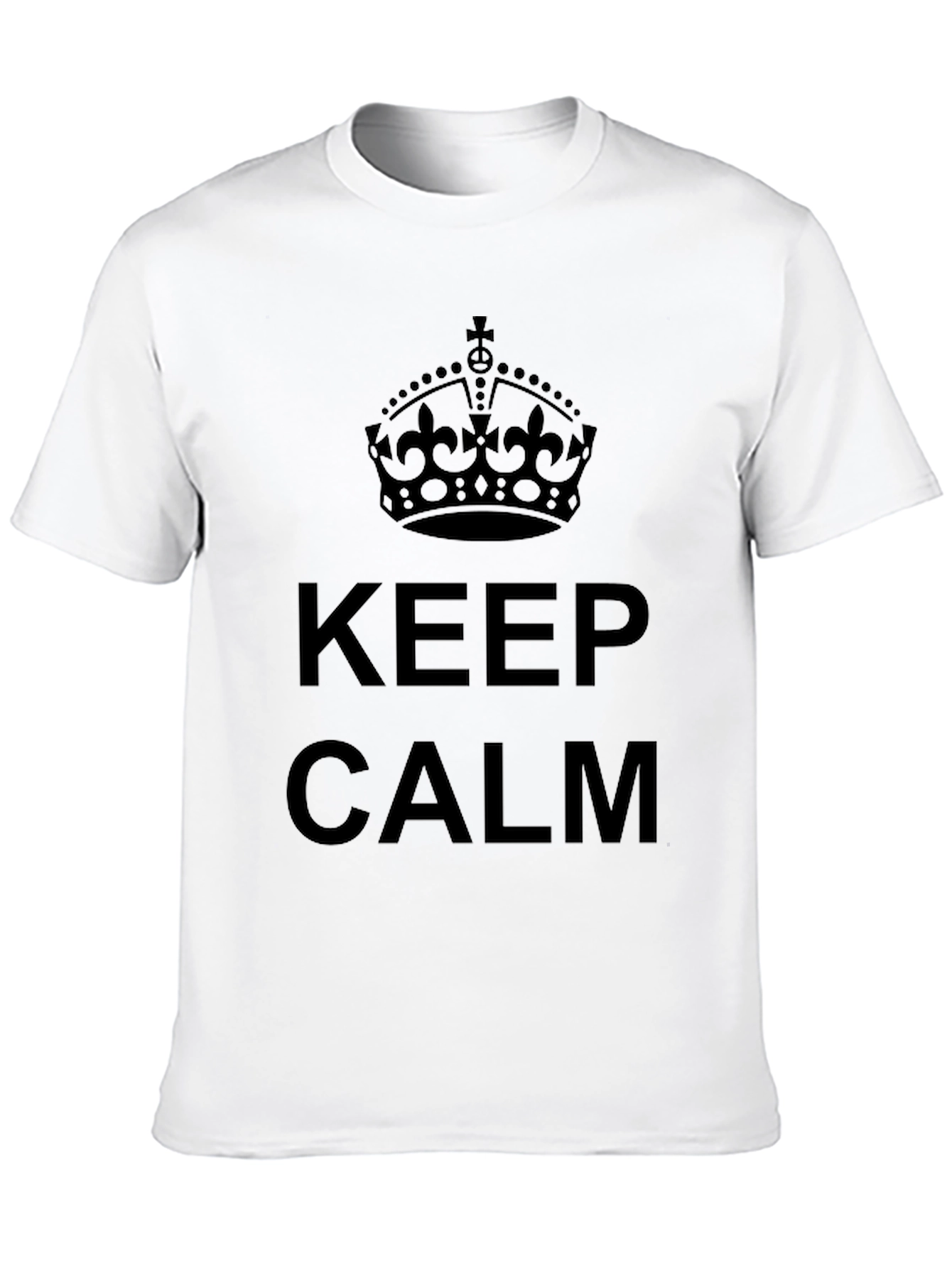 Keep Calm Crown Graphic Tee - Stylish Comfort