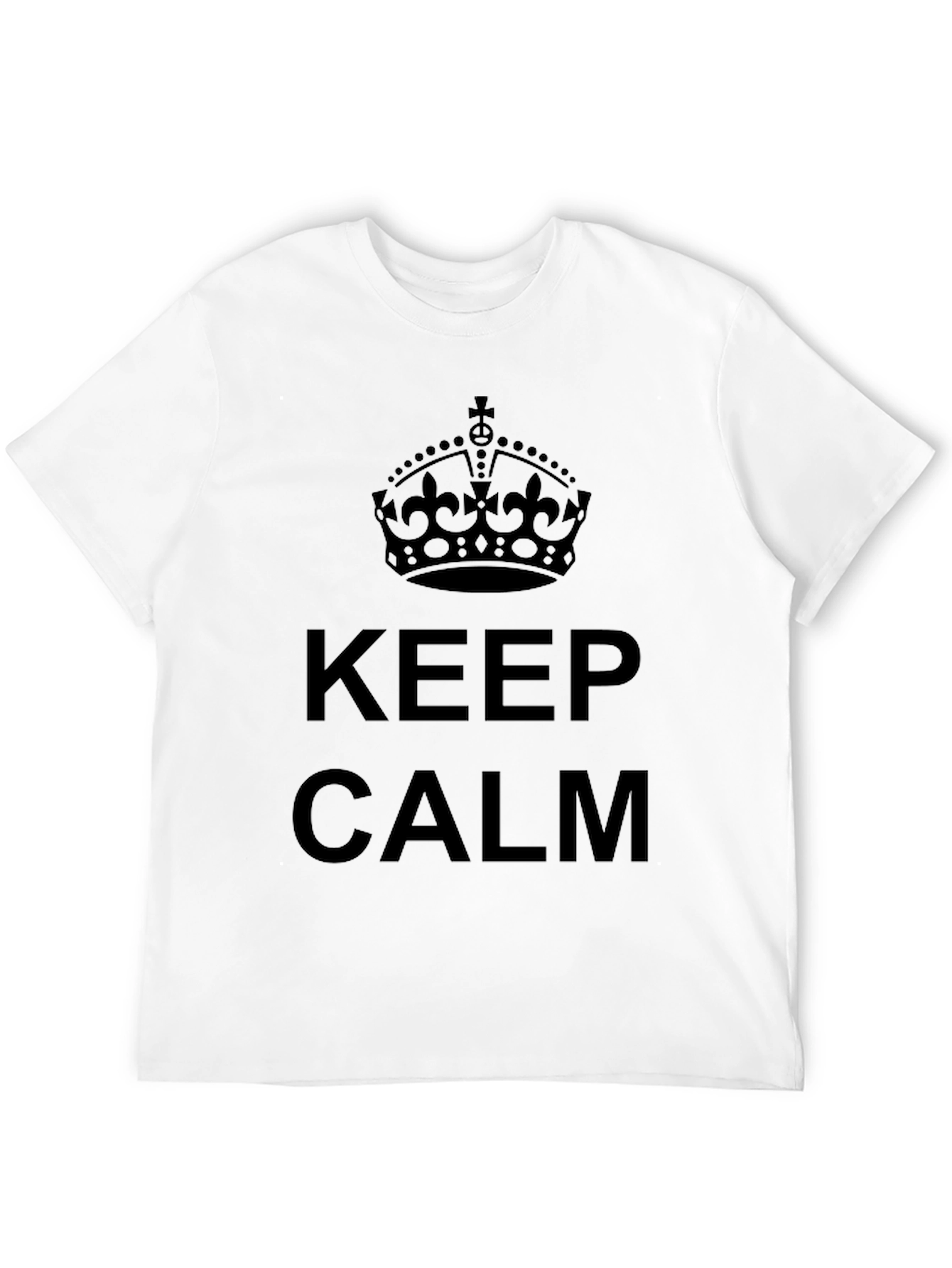 Keep Calm Crown Graphic Tee - Stylish Comfort