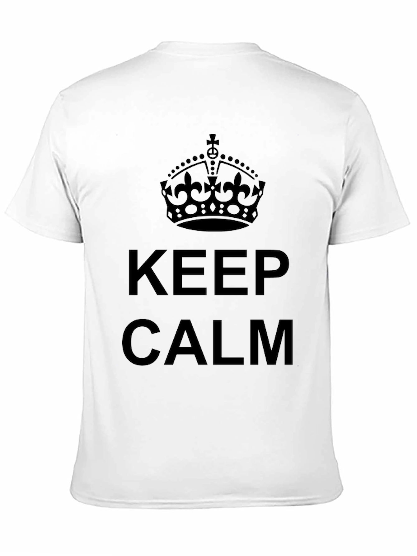 Keep Calm Crown Graphic Tee - Stylish Comfort