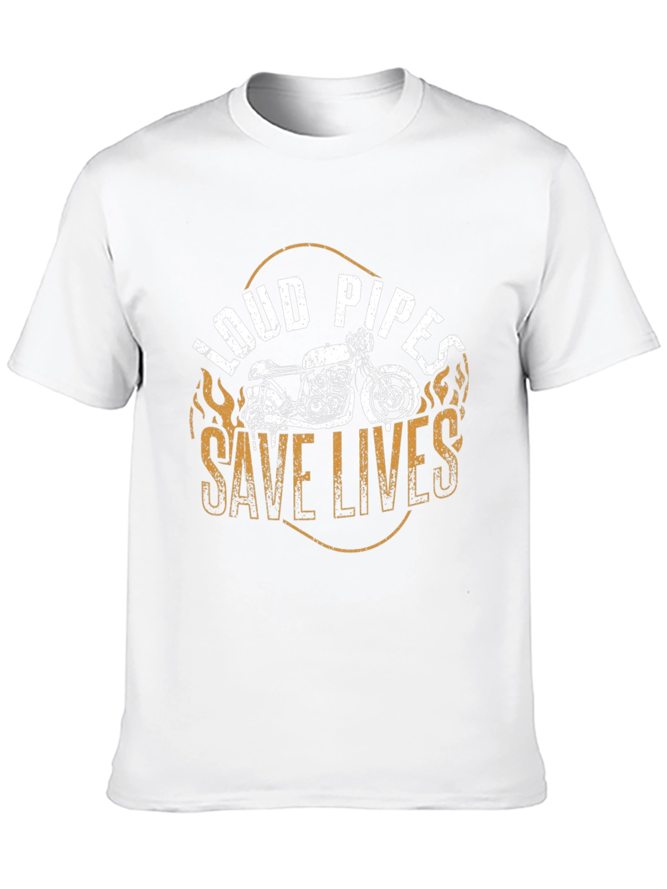 Loud Pipes Save Lives Black Graphic Tee