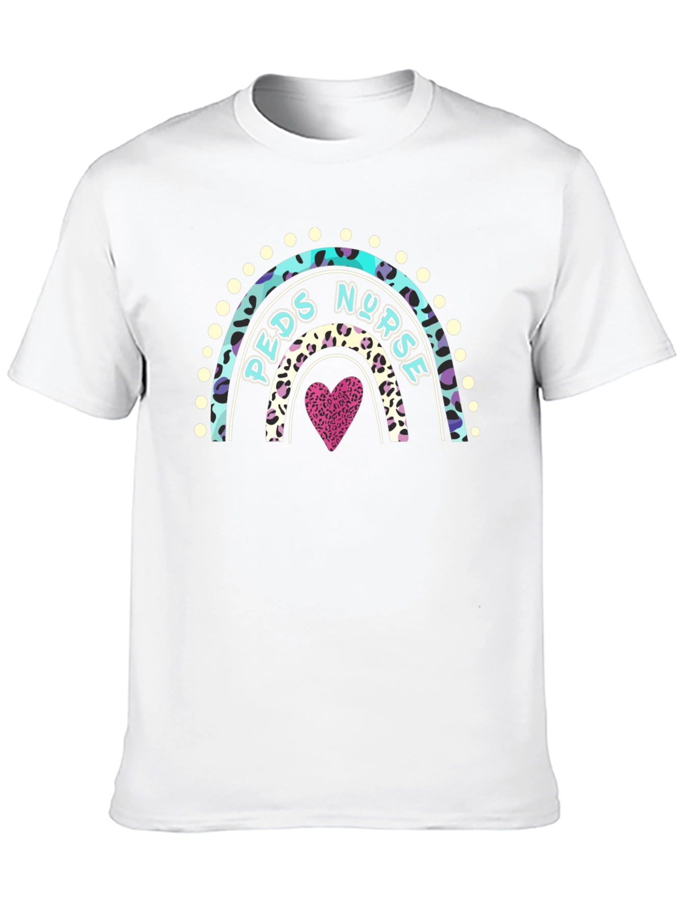 Peds Nurse Rainbow Graphic T-Shirt