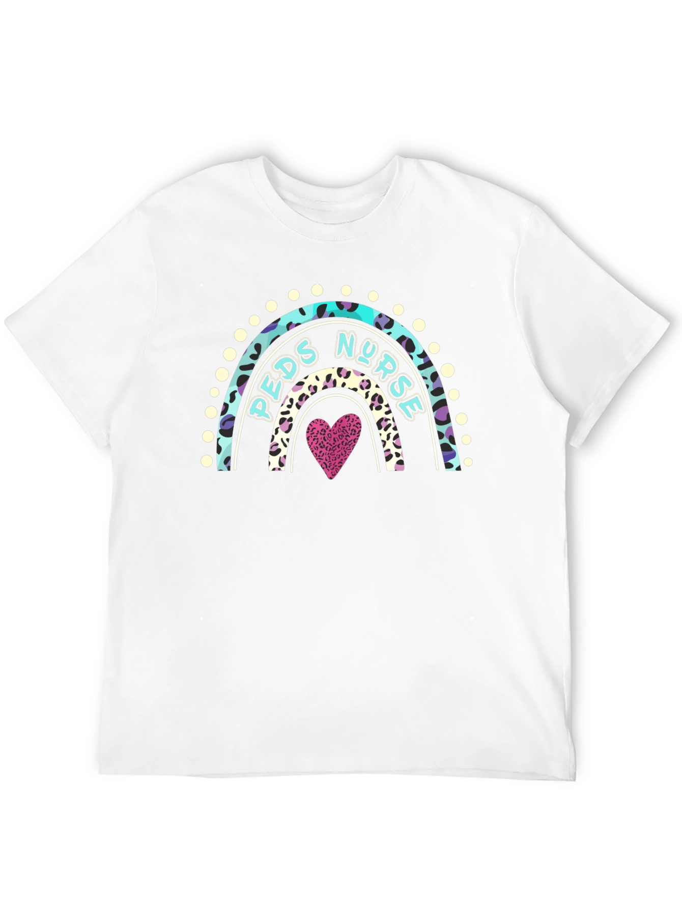Peds Nurse Rainbow Graphic T-Shirt