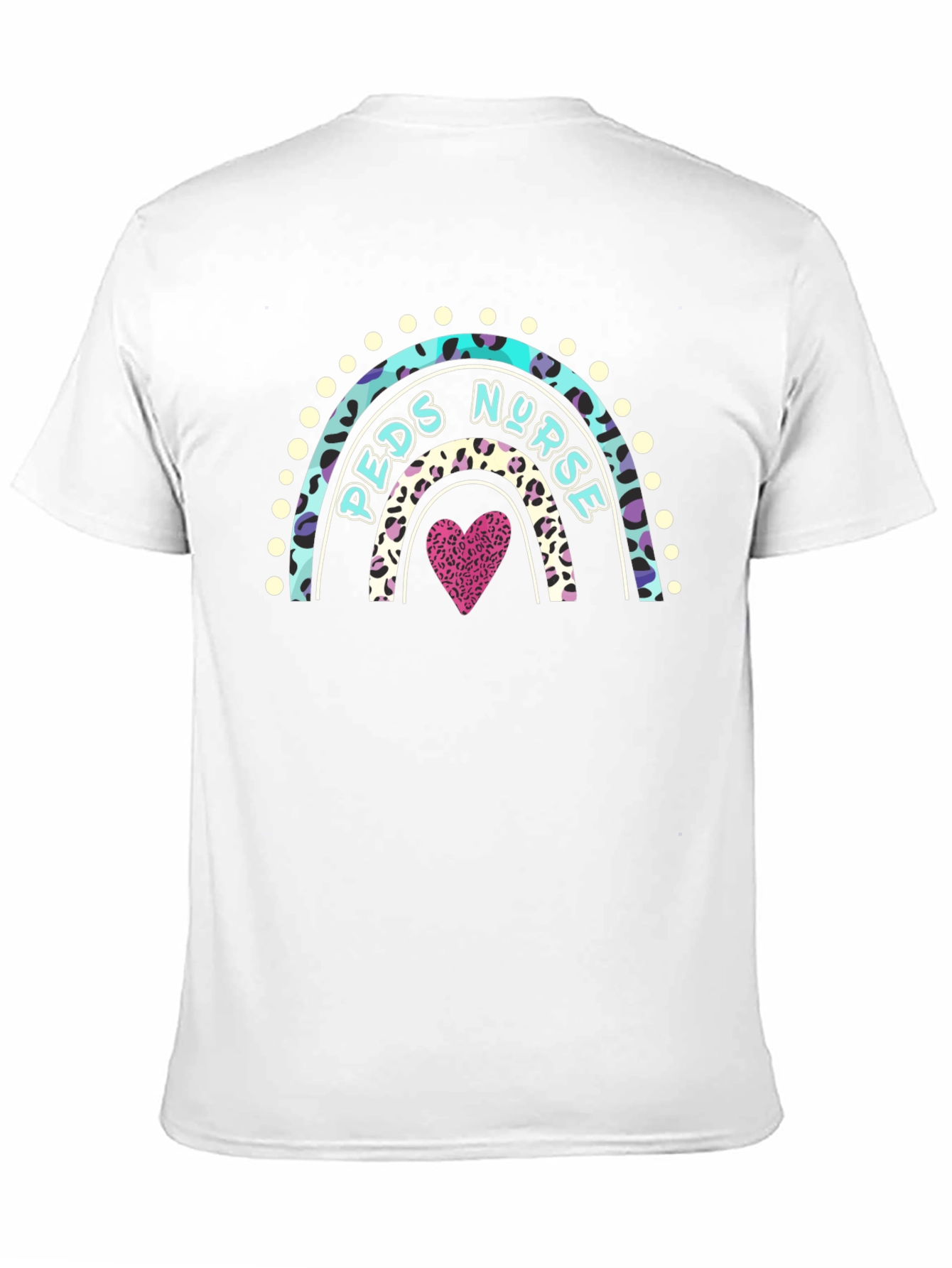 Peds Nurse Rainbow Graphic T-Shirt