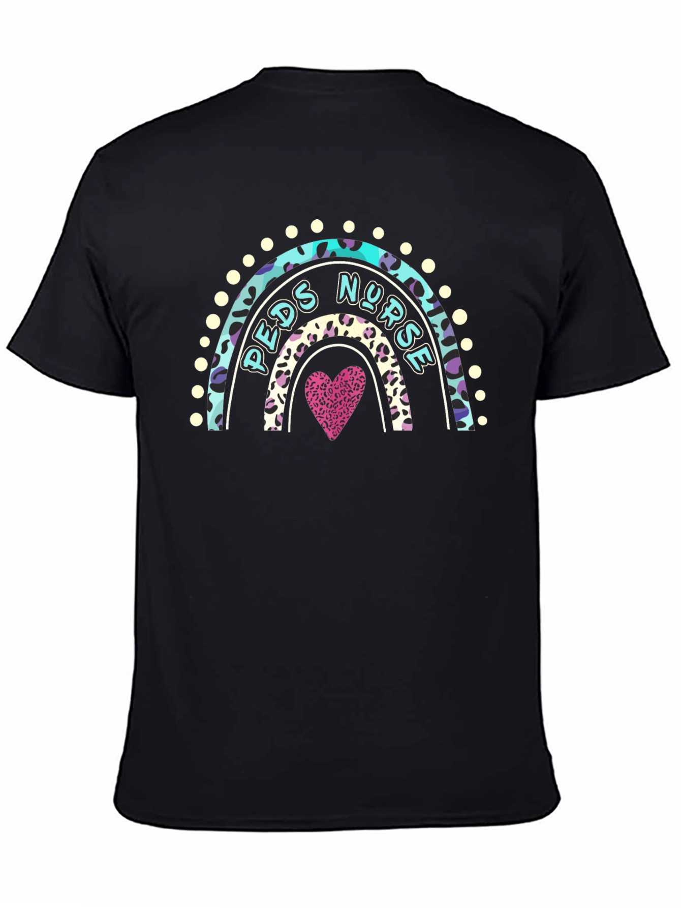 Peds Nurse Rainbow Graphic T-Shirt