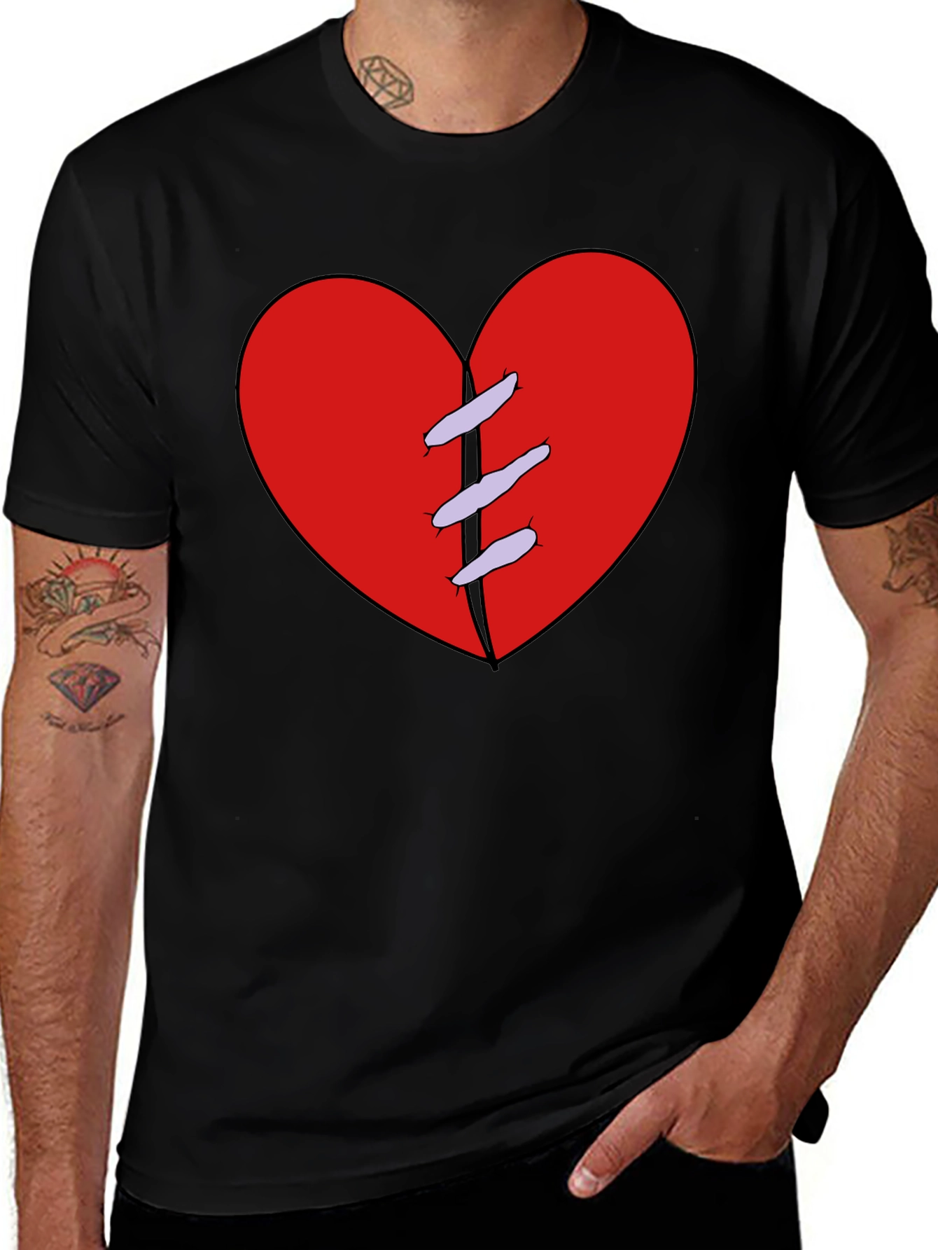 Mended Heart Black T-Shirt