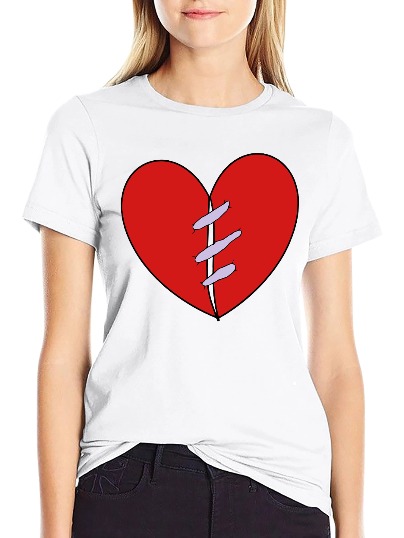 Mended Heart Black T-Shirt