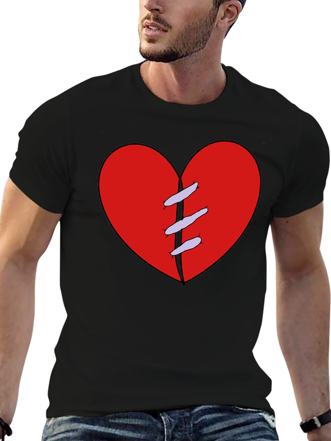 Mended Heart Black T-Shirt