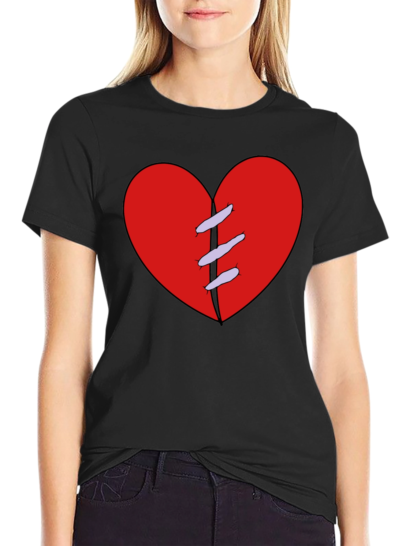 Mended Heart Black T-Shirt