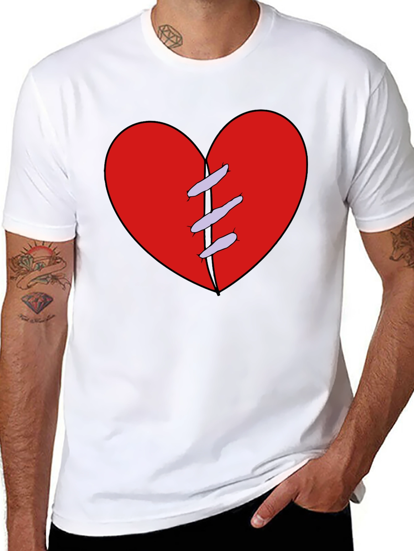 Mended Heart Black T-Shirt