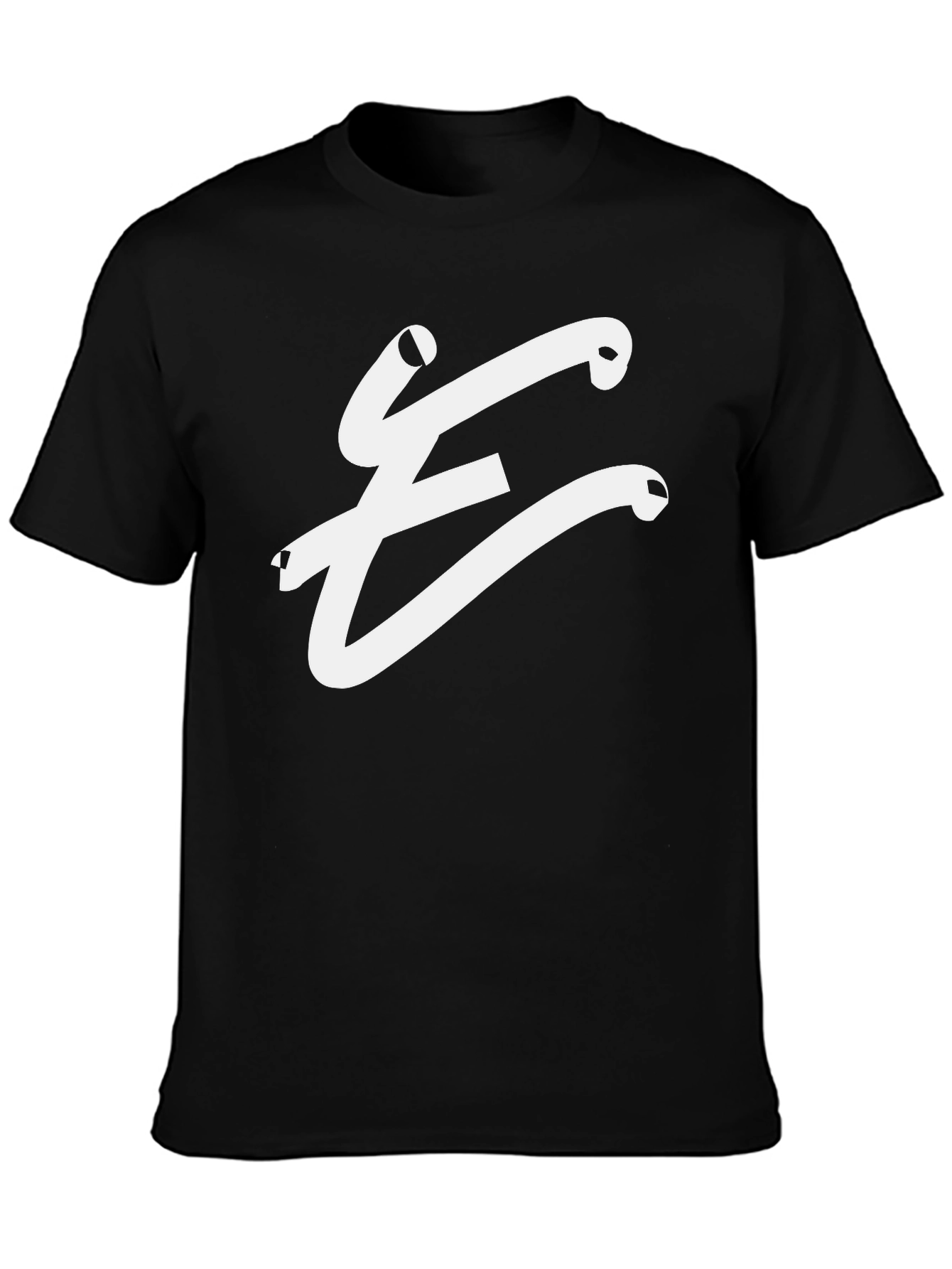 Stylish Black T-Shirt with White E Logo