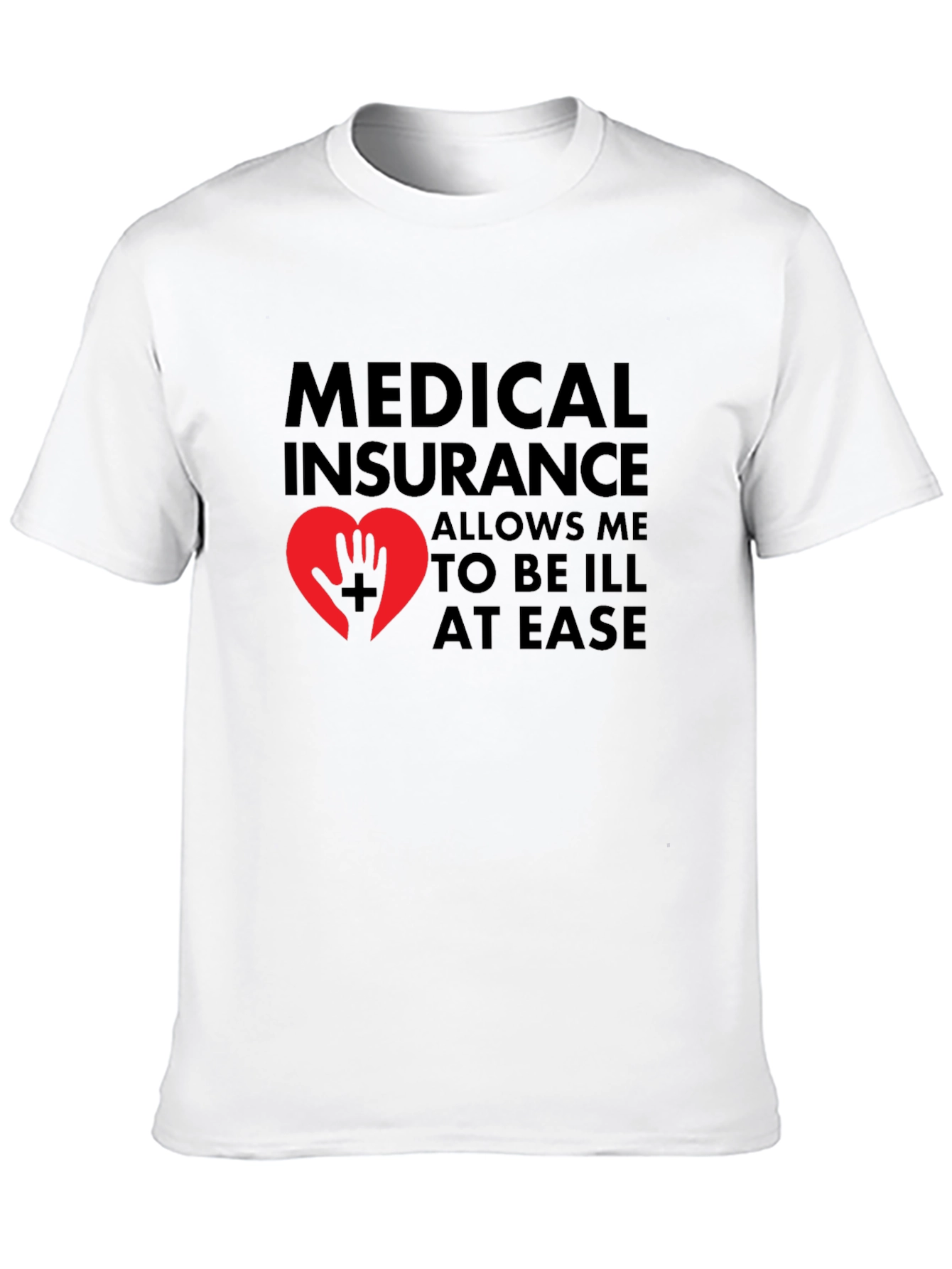 Medical Insurance Graphic T-Shirt - Black