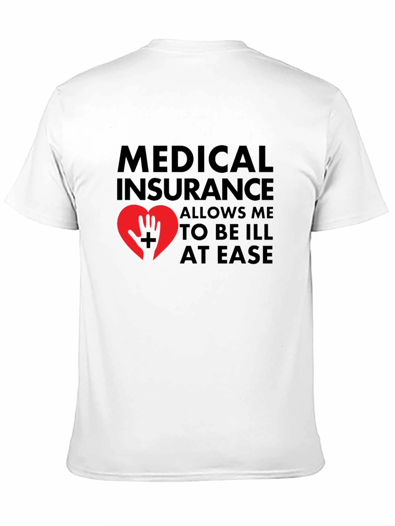 Medical Insurance Graphic T-Shirt - Black