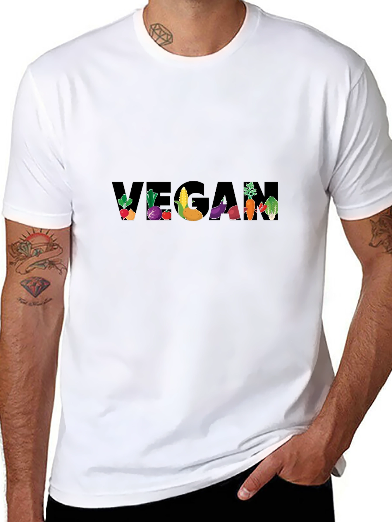 Vegan Vegetable Graphic T-Shirt