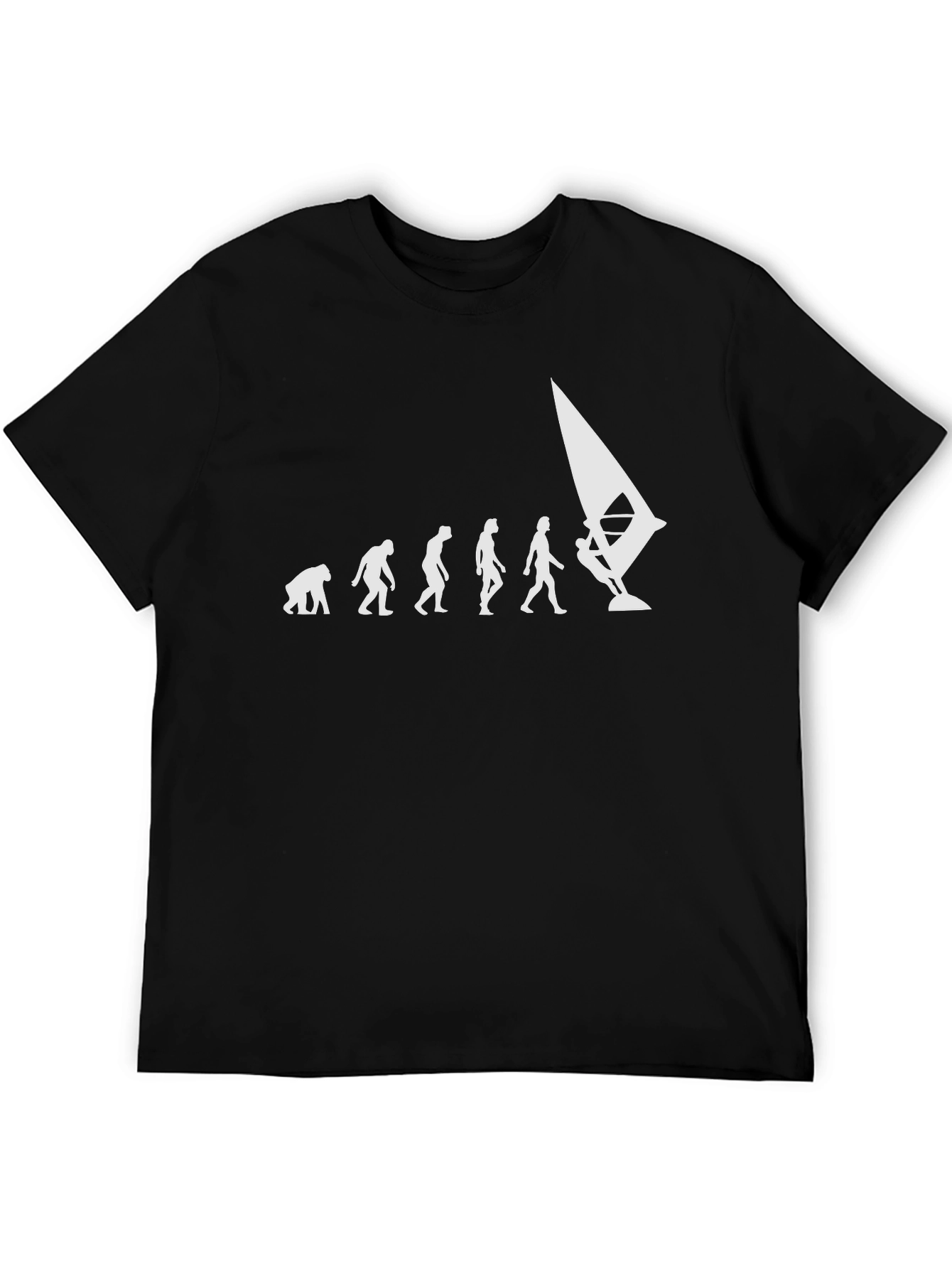 Evolution of Windsurfing T-Shirt | Black Cotton Tee