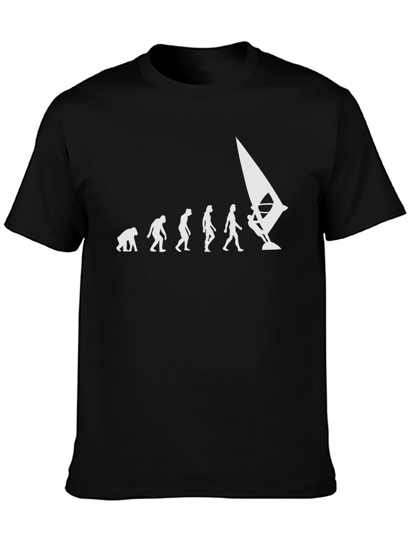 Evolution of Windsurfing T-Shirt | Black Cotton Tee