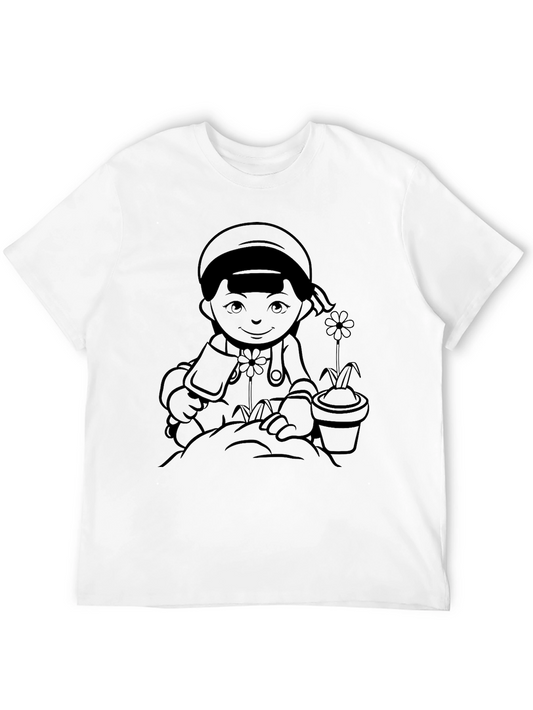 Gardener Girl Black T-Shirt