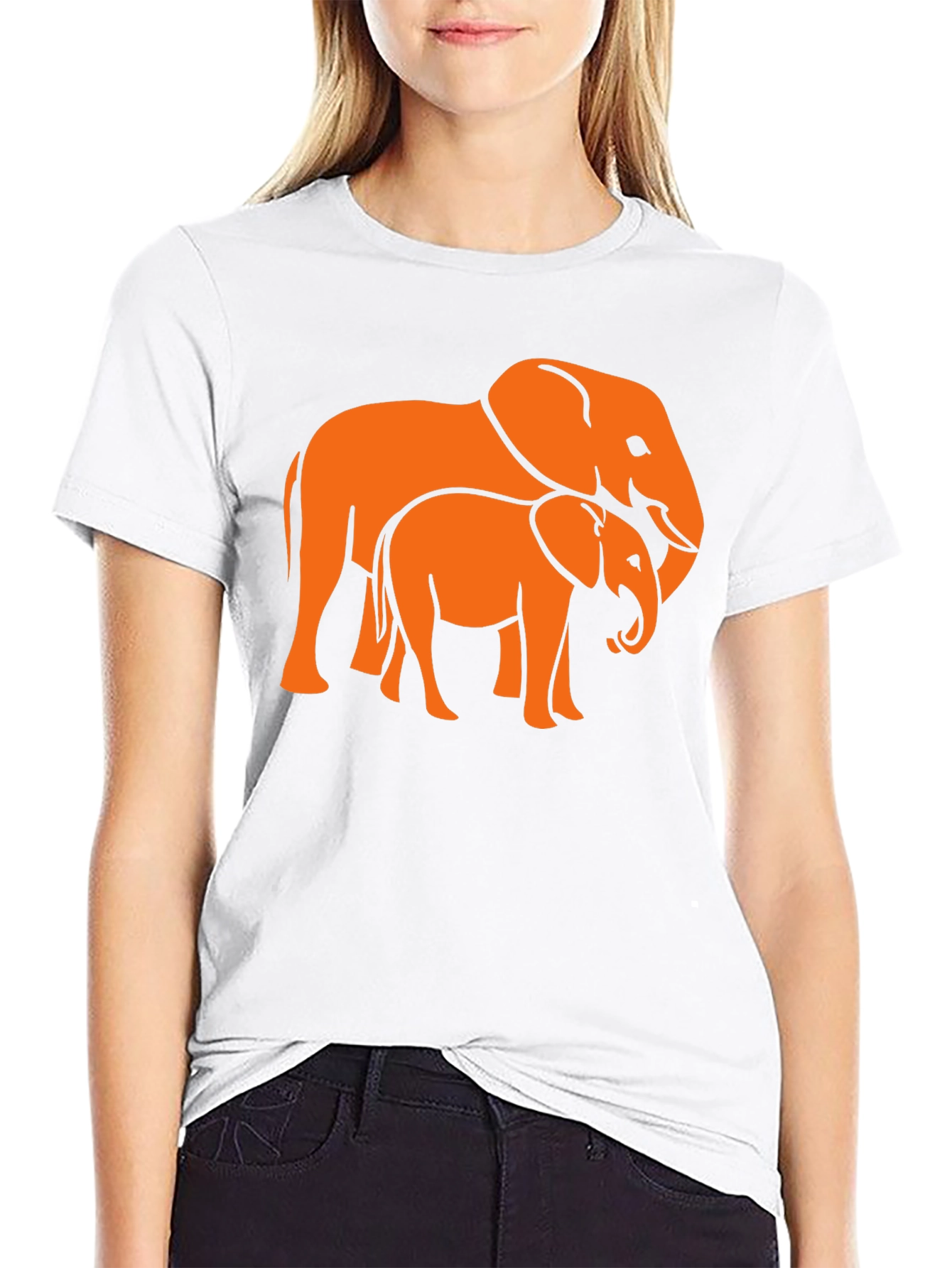 Elephant Family Graphic Tee - Stylish Black T-Shirt