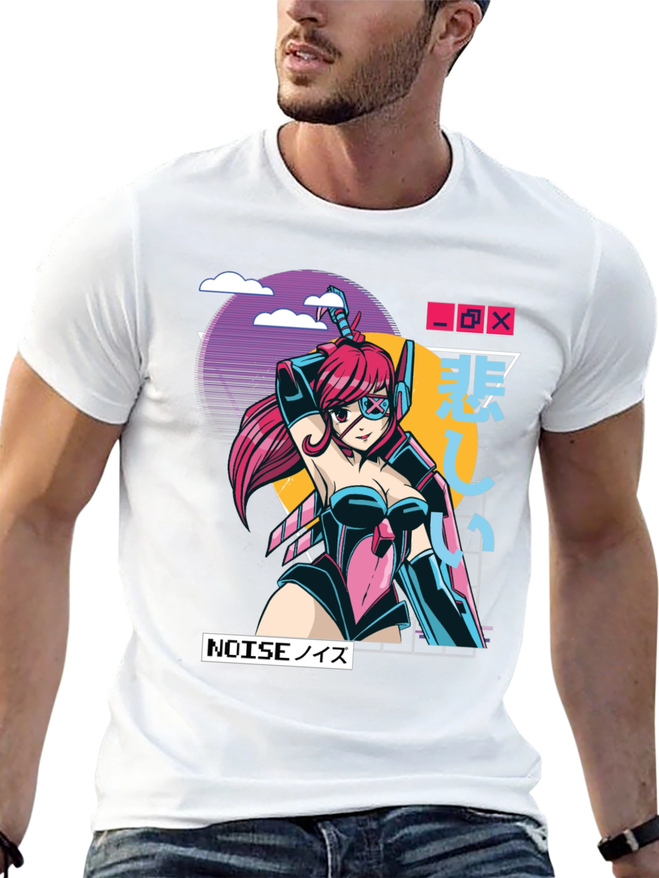 Cyberpunk Anime Graphic Tee - Gamer Style
