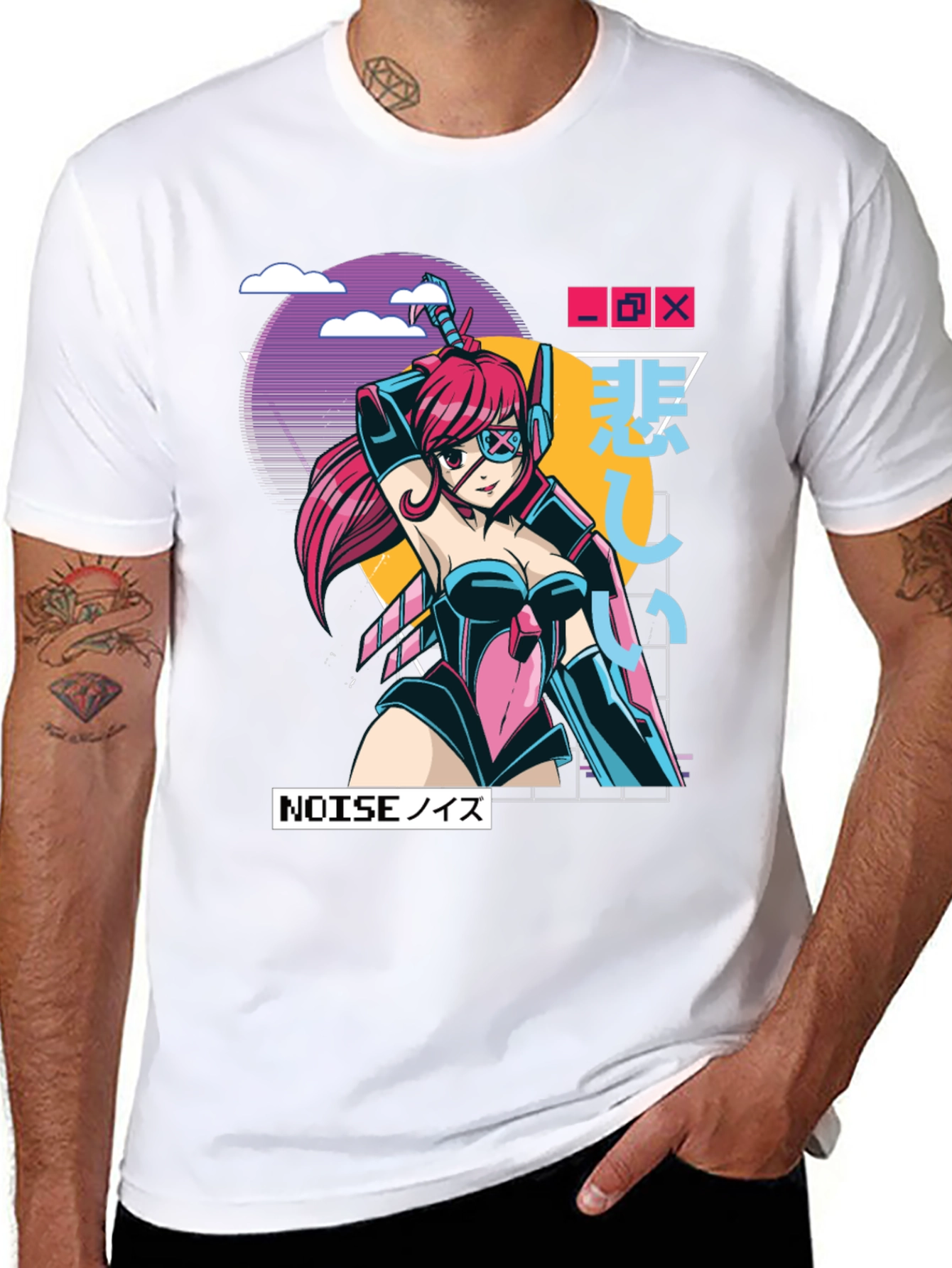 Cyberpunk Anime Graphic Tee - Gamer Style