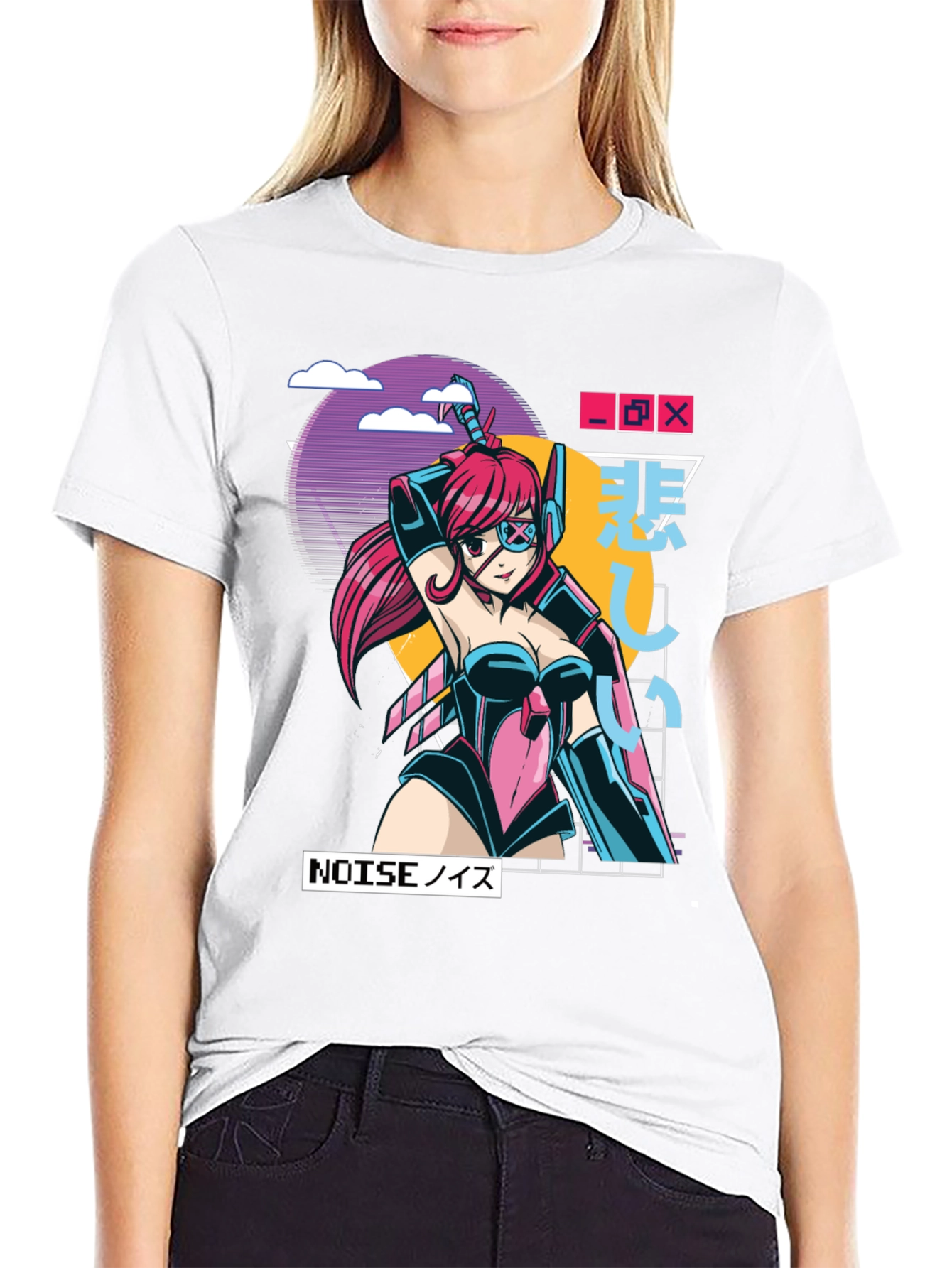Cyberpunk Anime Graphic Tee - Gamer Style