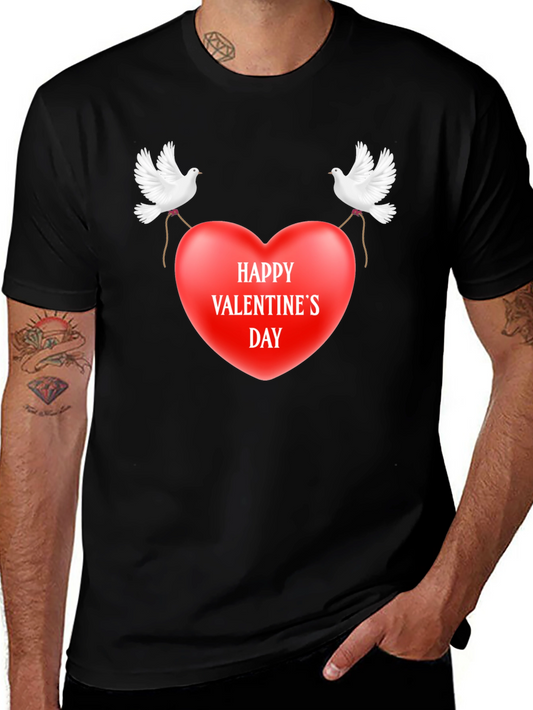 Happy Valentines Day Dove Heart T-Shirt