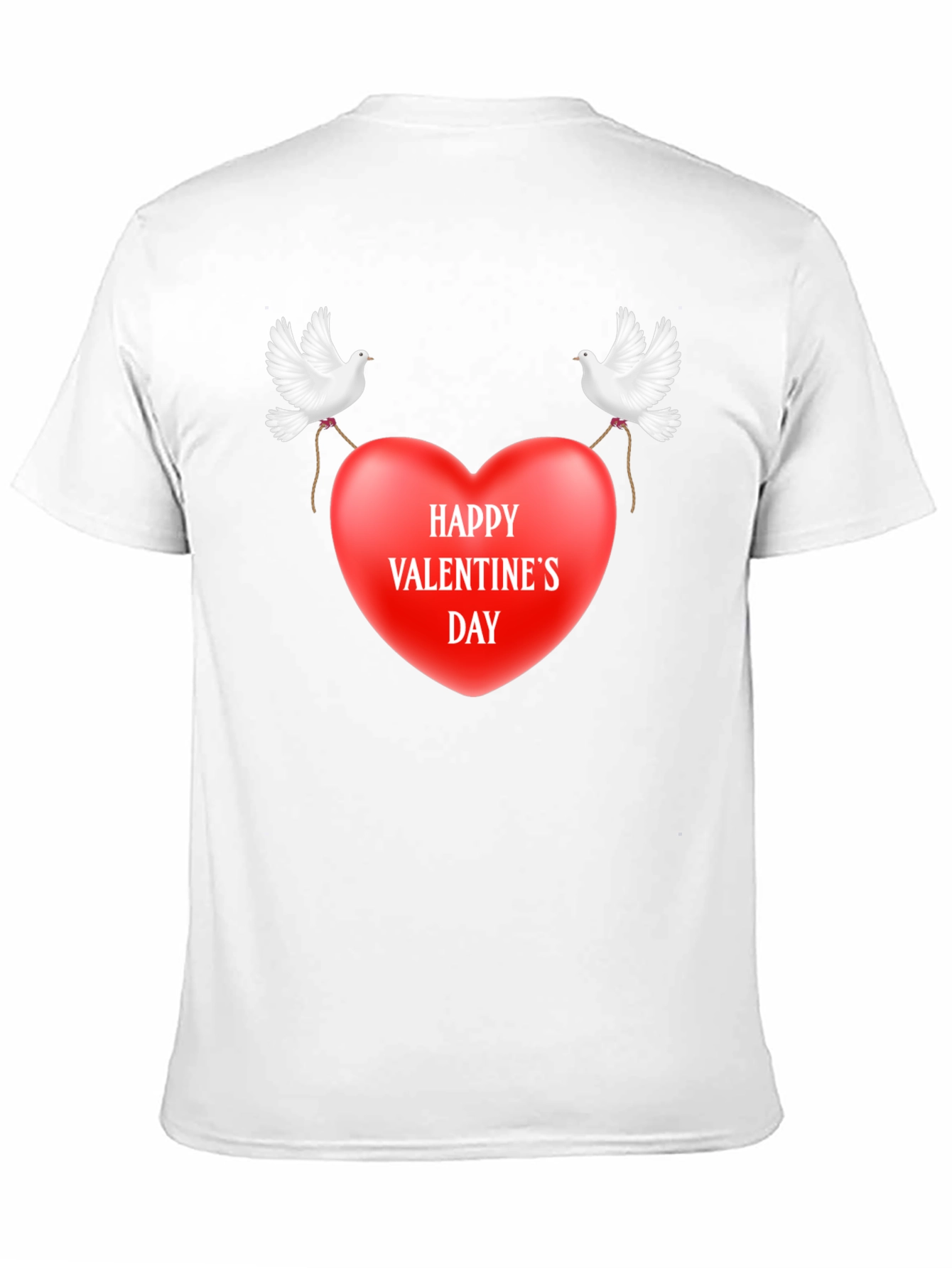 Happy Valentines Day Dove Heart T-Shirt