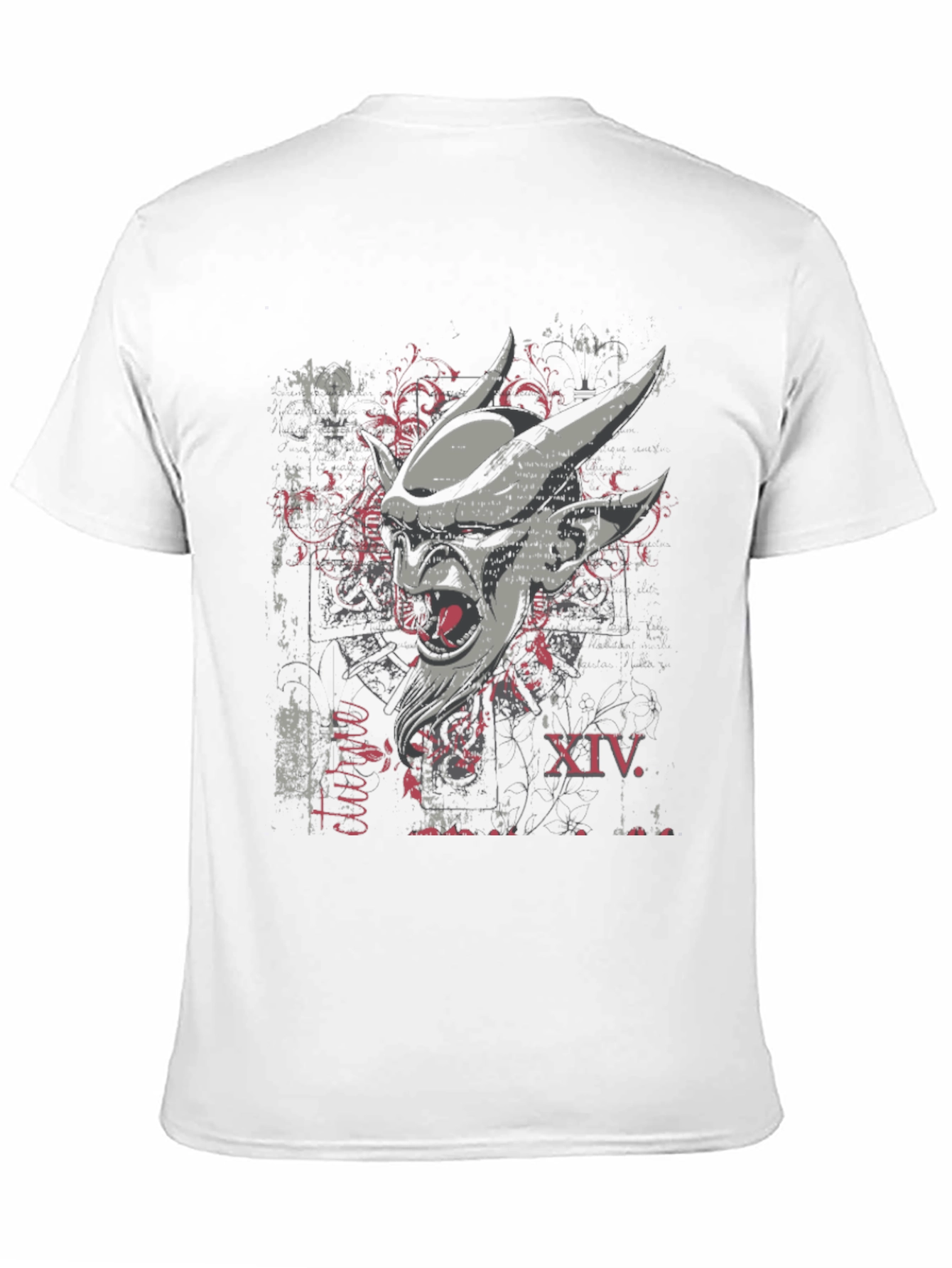 Edgy Graphic Print Mens Black T-Shirt