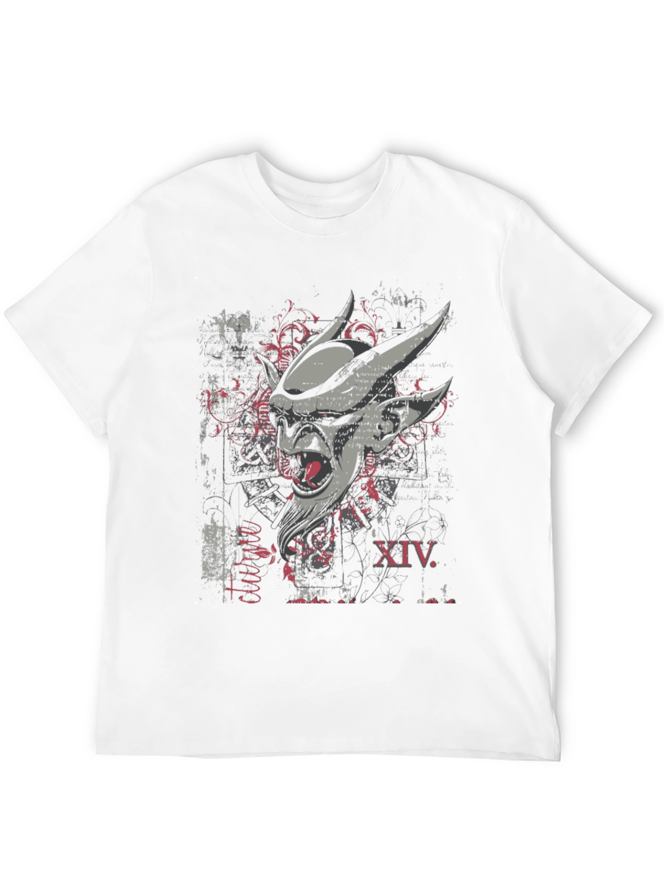 Edgy Graphic Print Mens Black T-Shirt