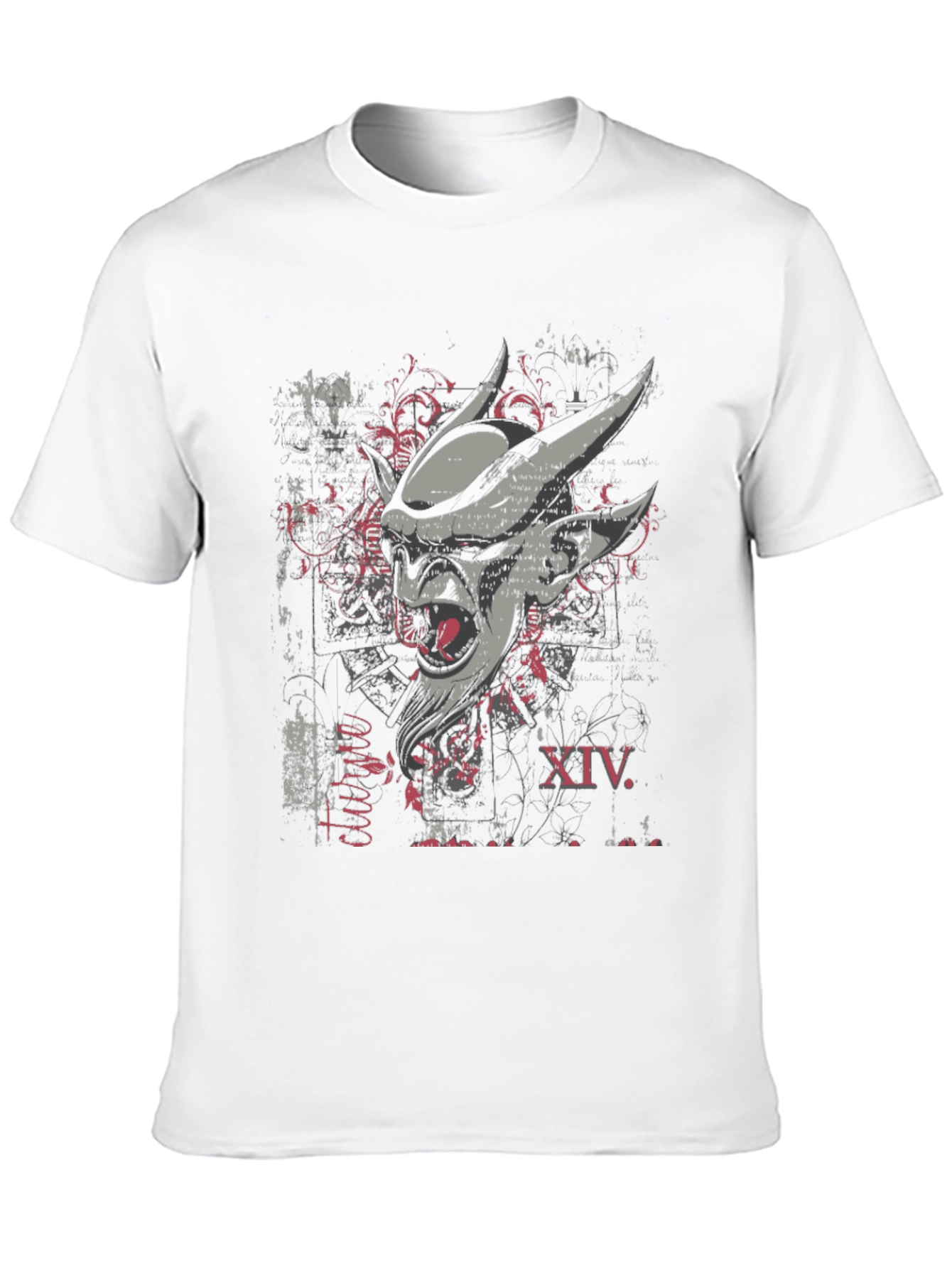 Edgy Graphic Print Mens Black T-Shirt