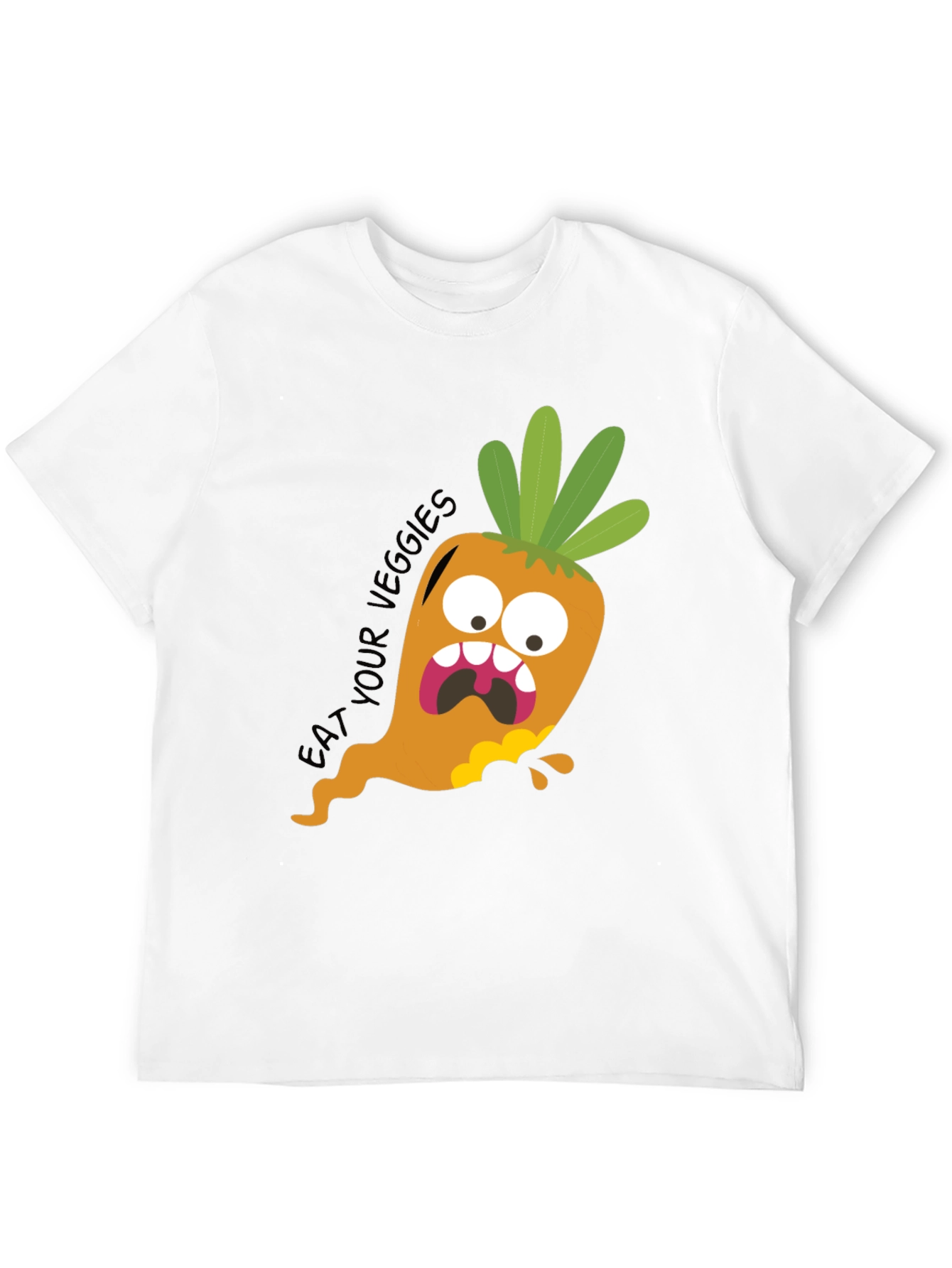 Eat Your Veggies Funny Carrot Graphic Tee