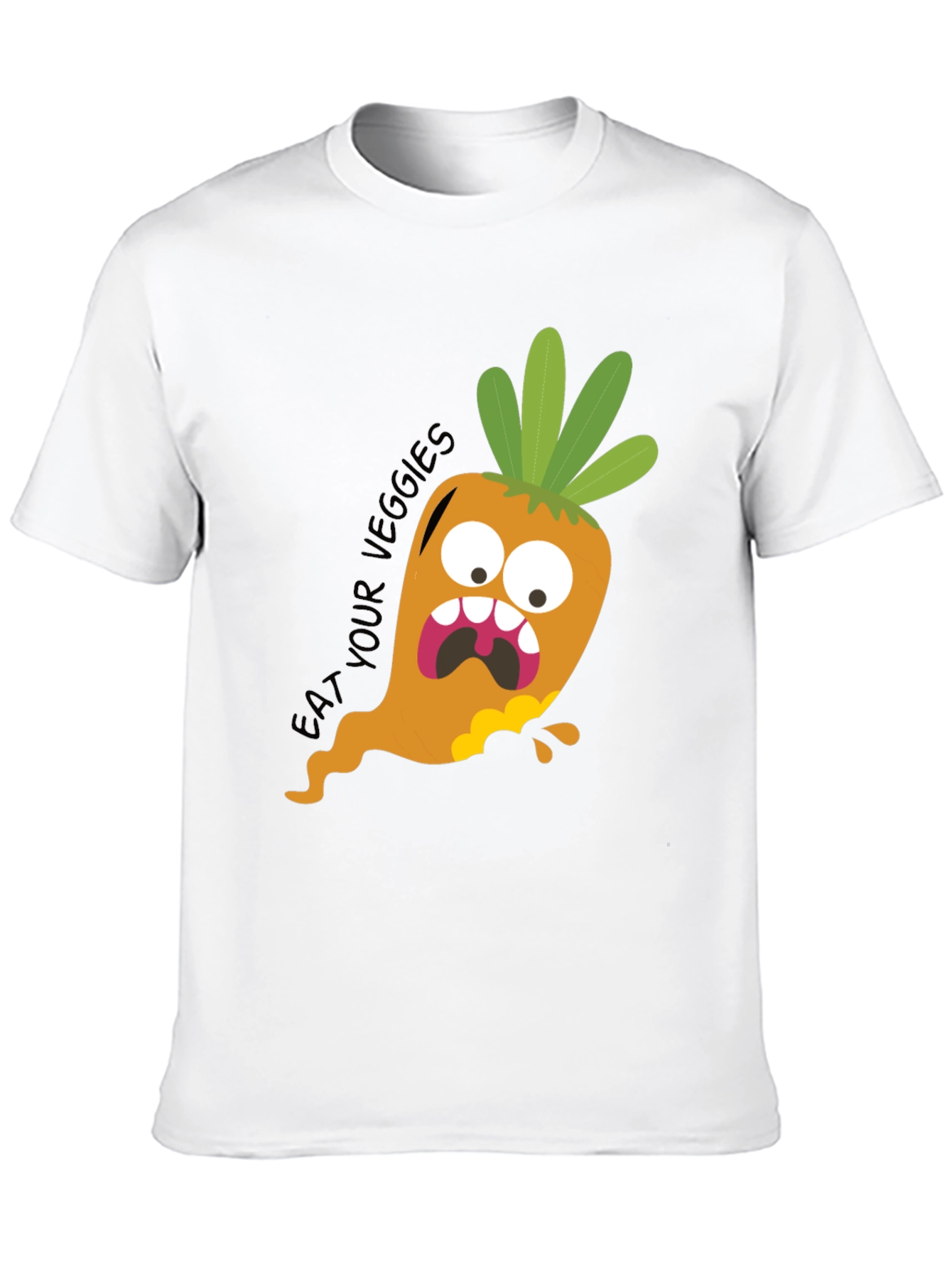 Eat Your Veggies Funny Carrot Graphic Tee