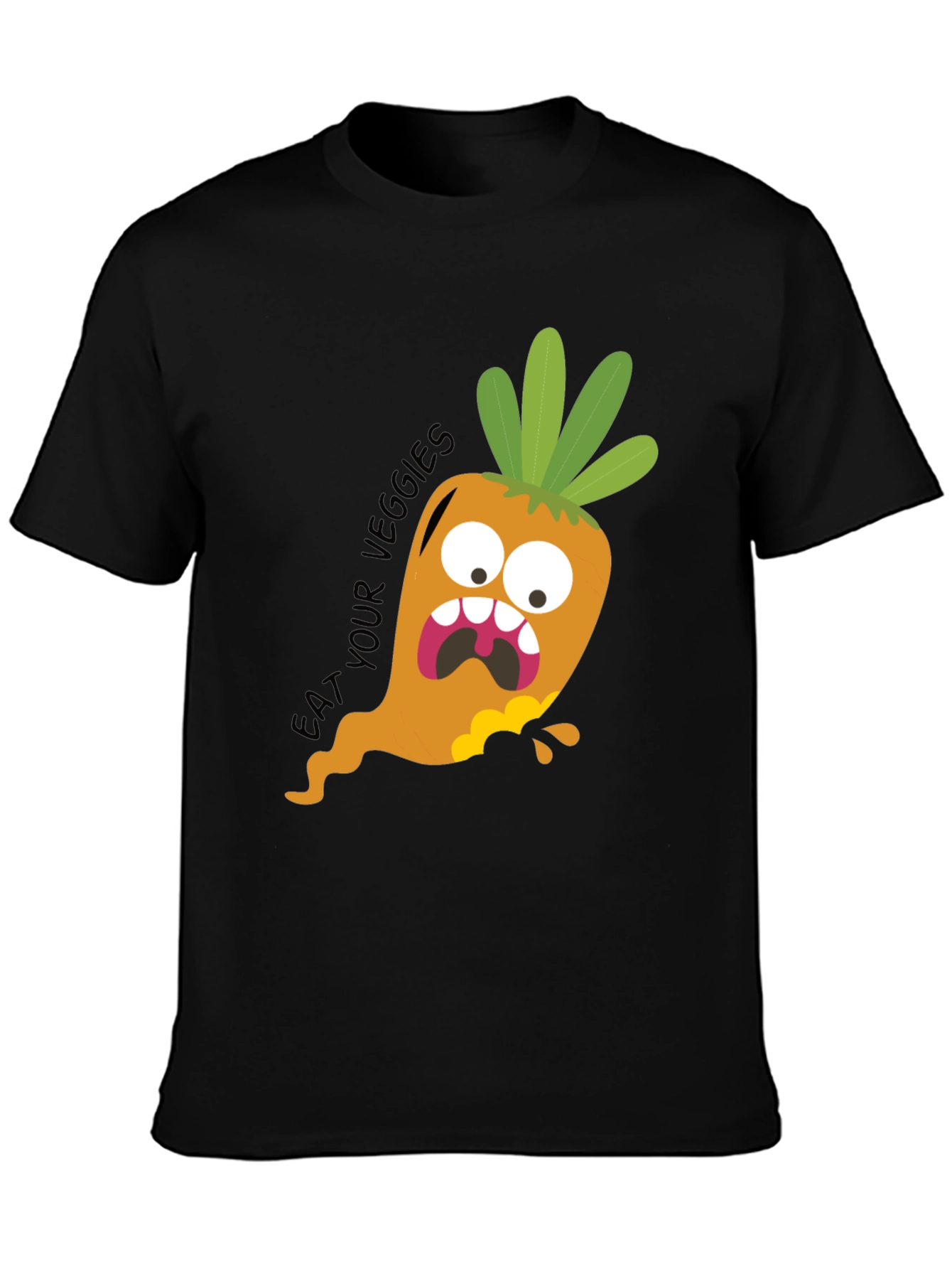 Eat Your Veggies Funny Carrot Graphic Tee