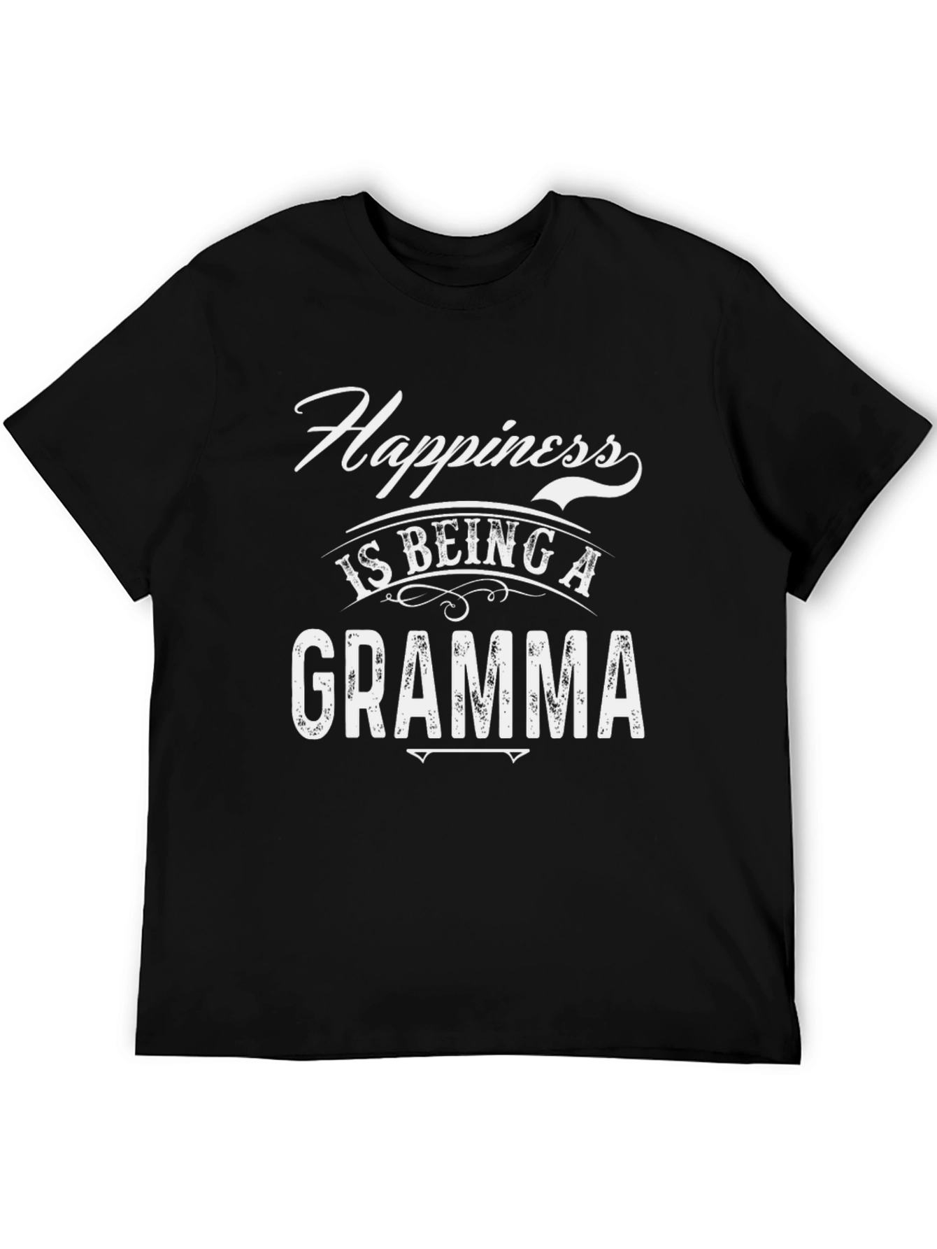 Happiness Is Being A Gramma Black T-Shirt
