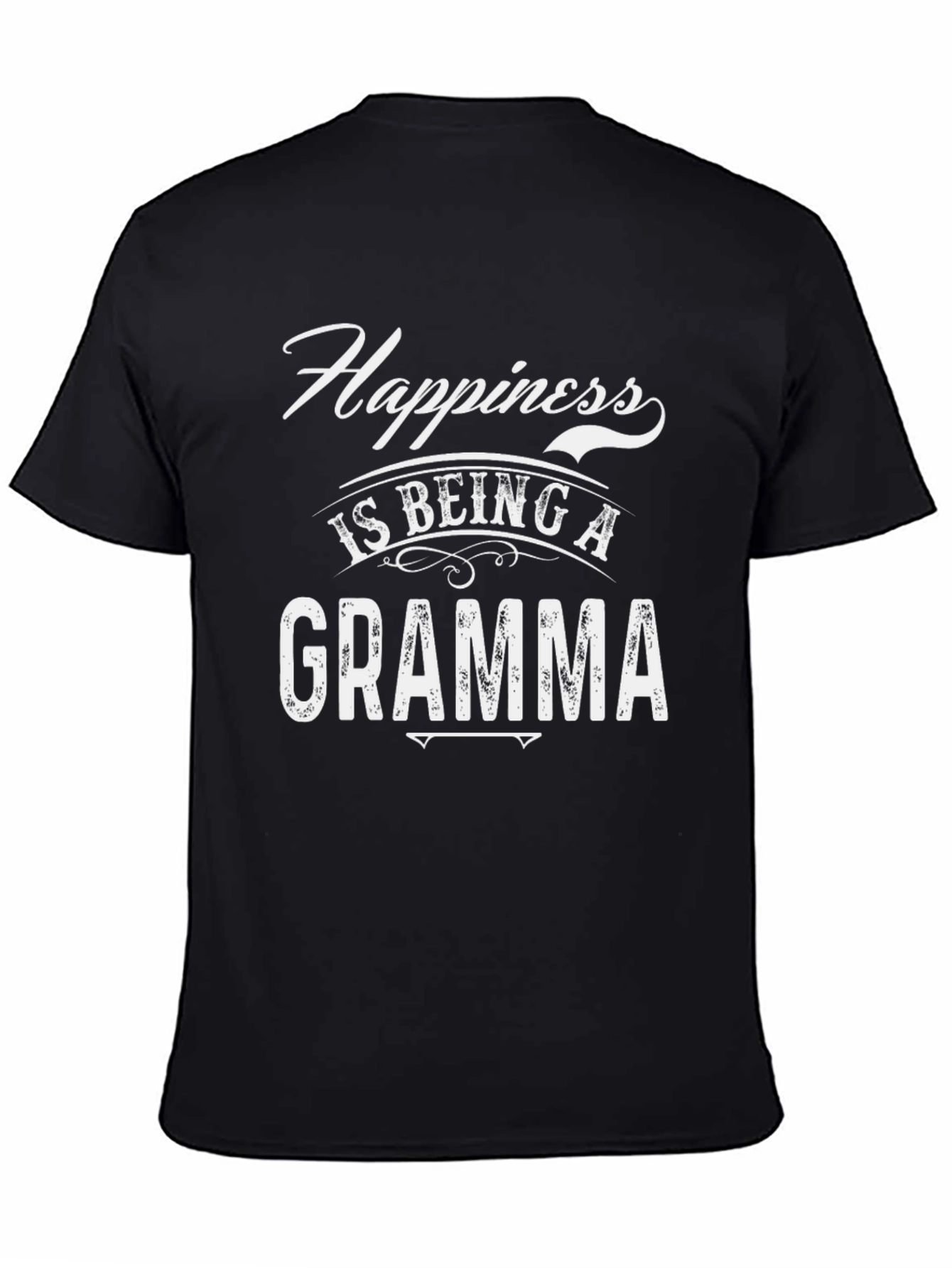 Happiness Is Being A Gramma Black T-Shirt